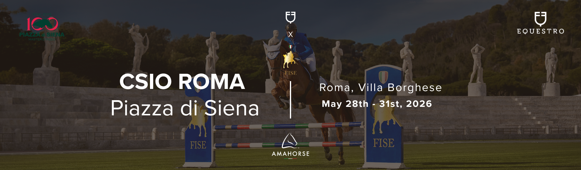 Protagonista equestre na edição do centenário da Piazza di Siena