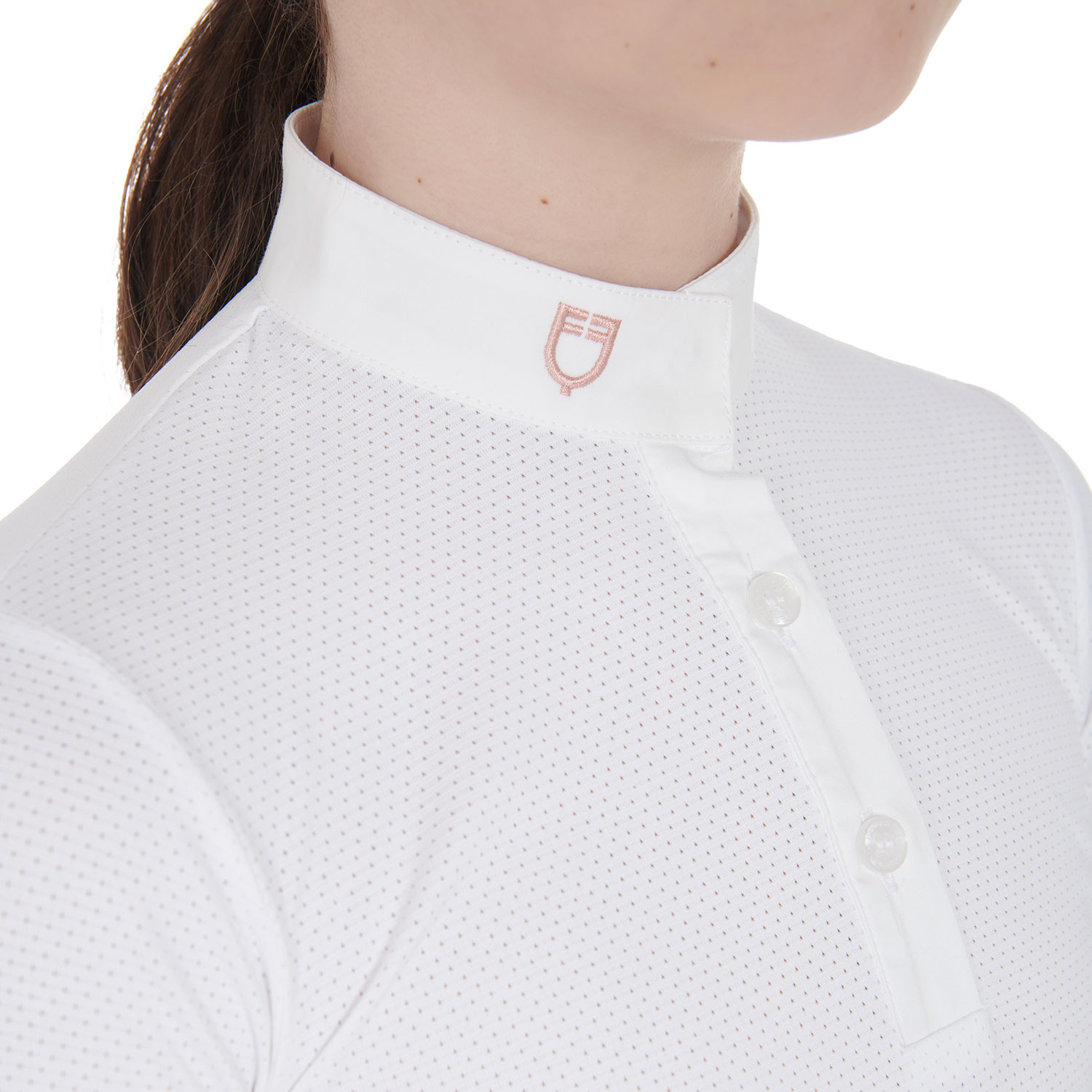 Dívčí slim fit prodyšné závodní polo tričko