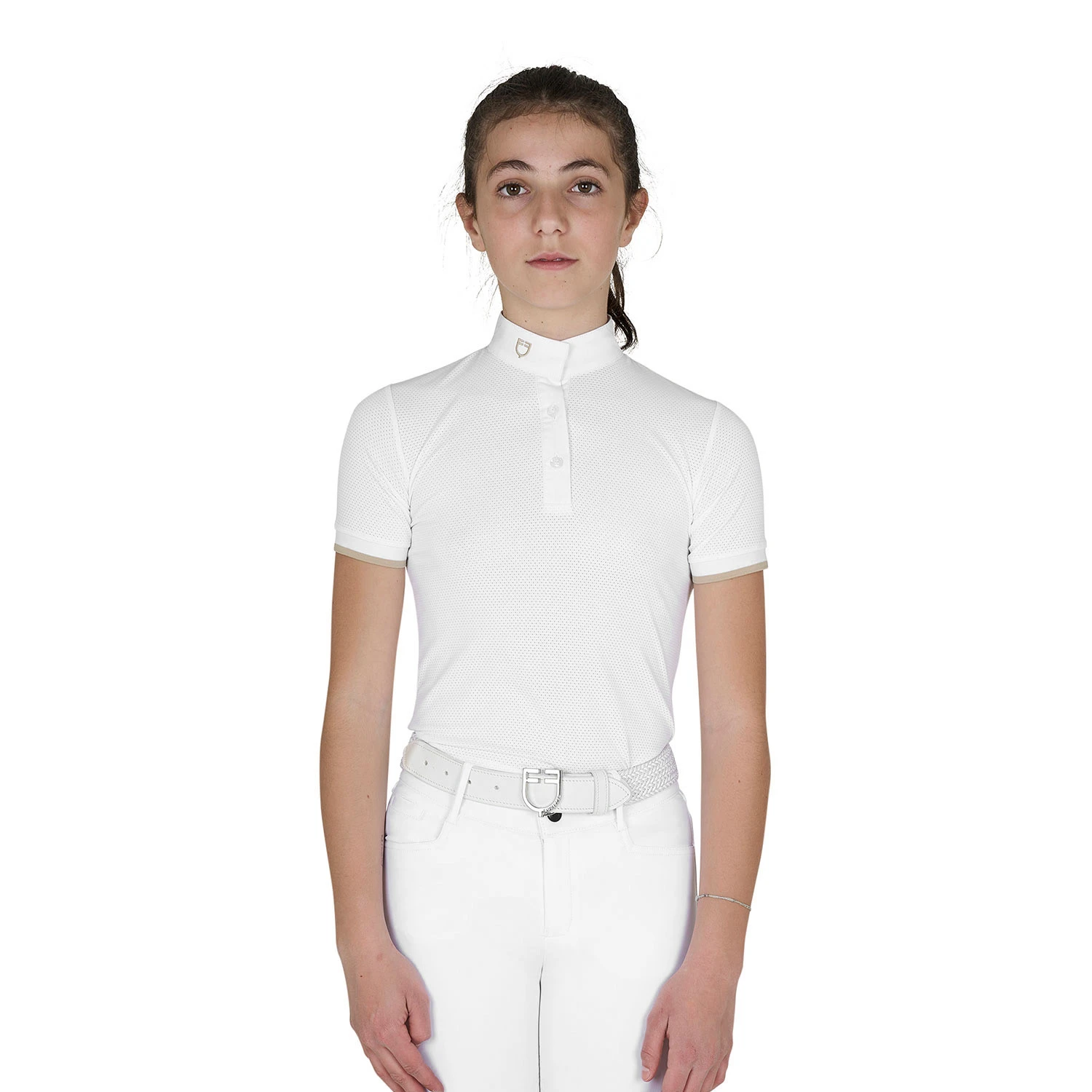 Strak passend ademend wedstrijdpoloshirt voor meisjes