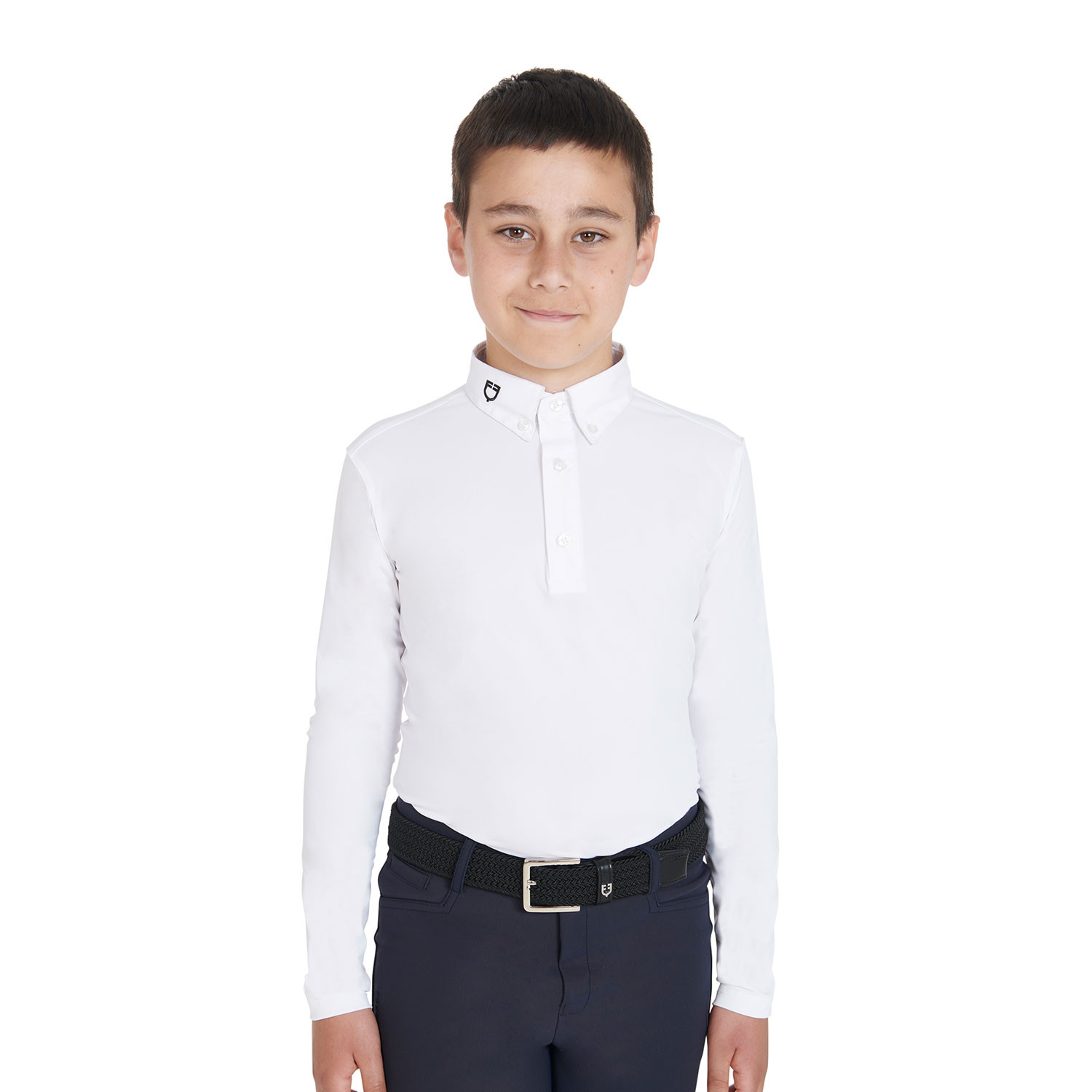 Chlapecké slim fit závodní polo tričko se třemi knoflíky