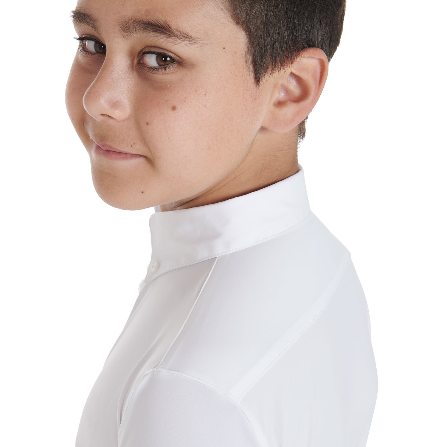 Chlapecké slim fit závodní polo tričko se třemi knoflíky