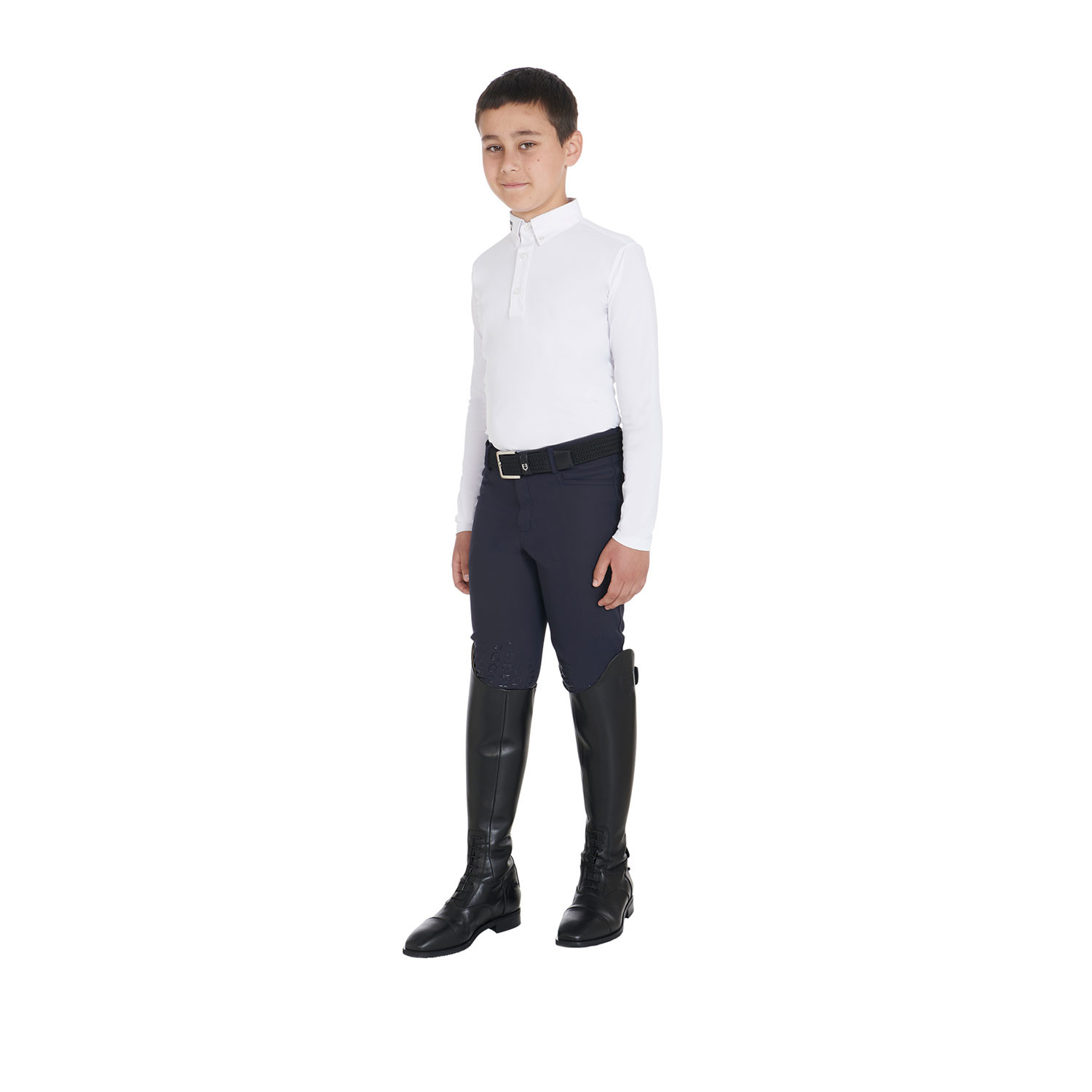 Chlapecké slim fit závodní polo tričko se třemi knoflíky