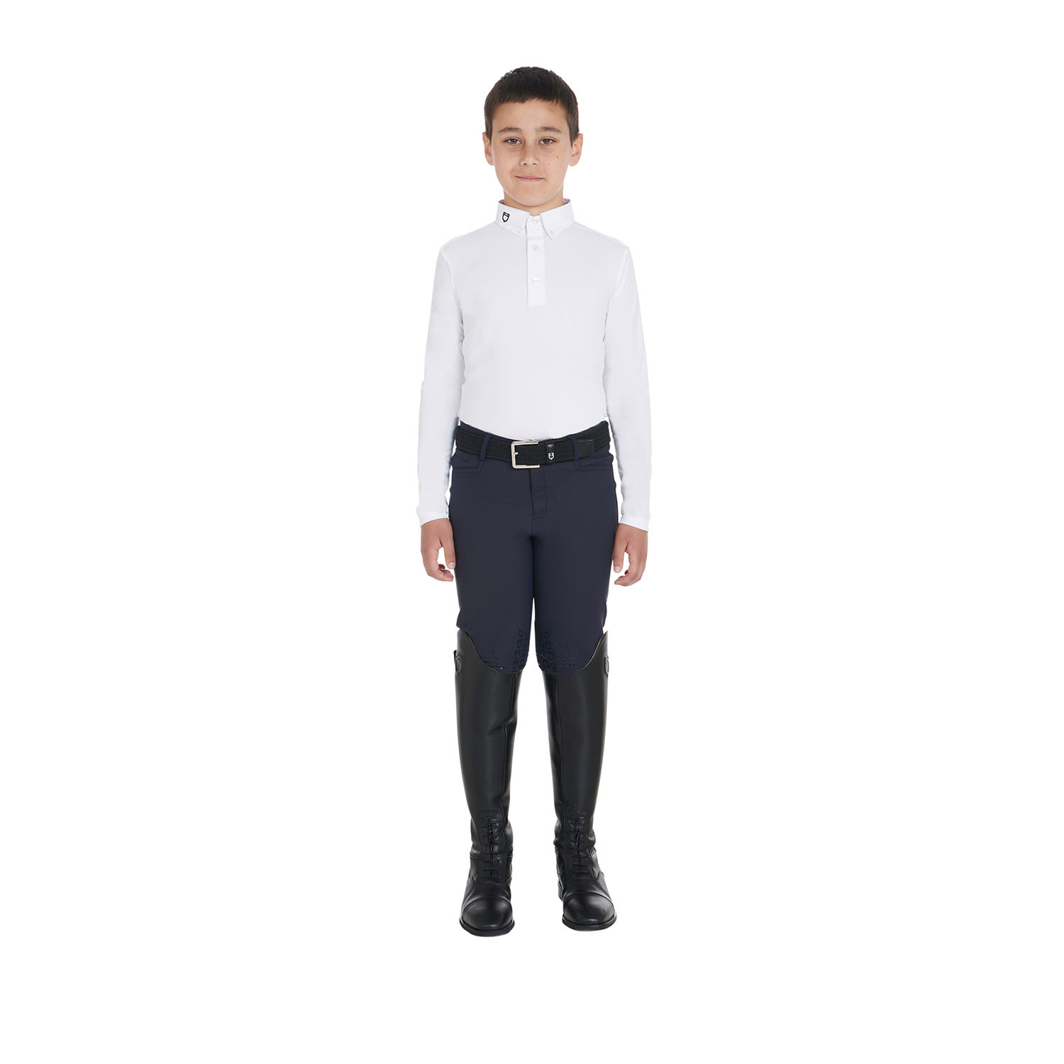 Chlapecké slim fit závodní polo tričko se třemi knoflíky