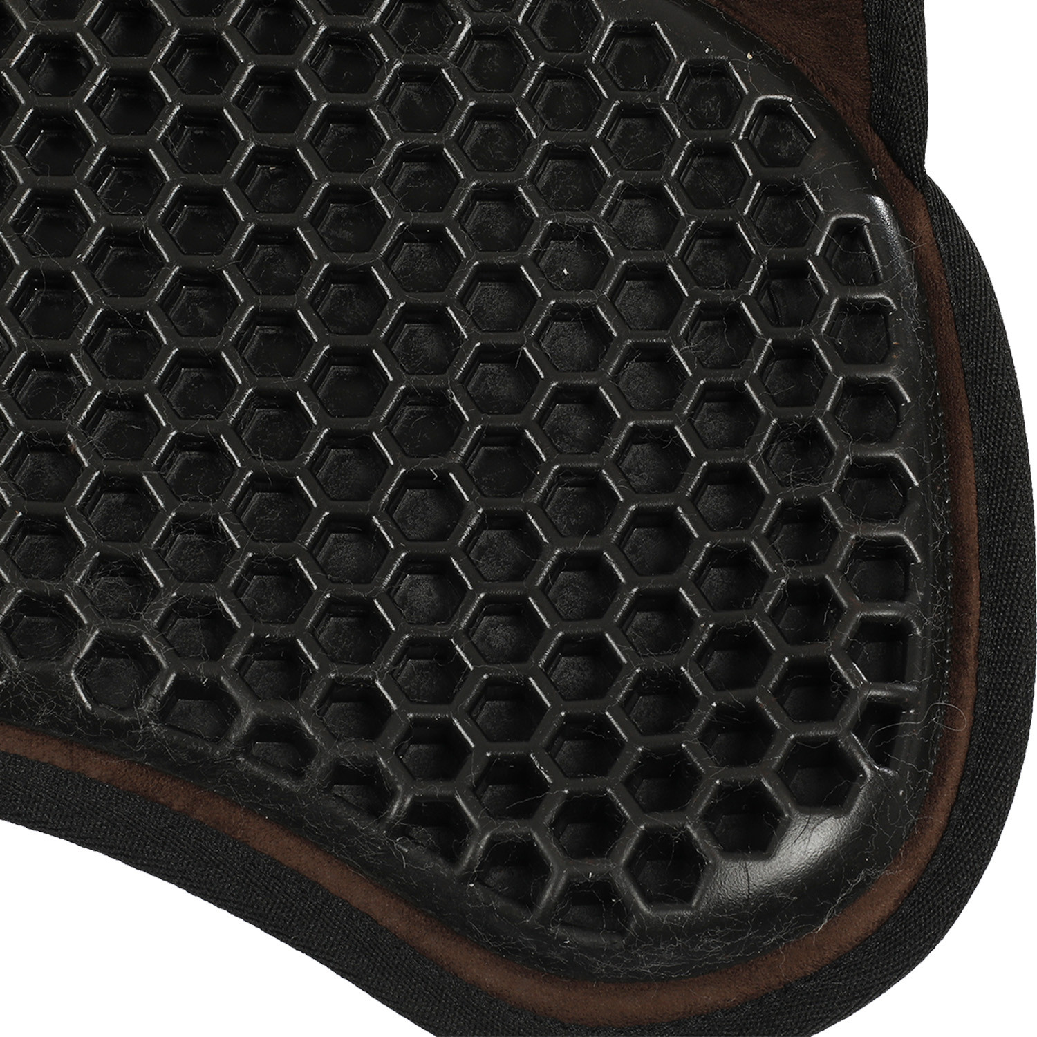 Tenká semišová podložka Acavallo WFS Hexagonal Gel se zadním beránkem