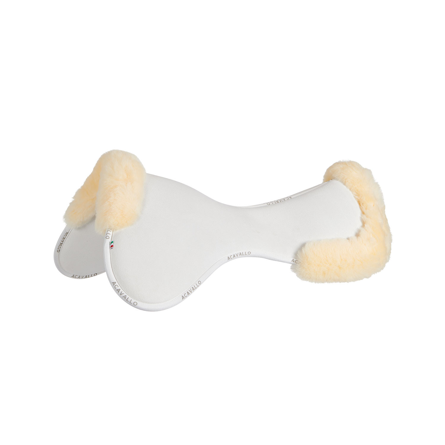 Paměťová podložka pod skokové sedlo Acavallo Suede s vykrojeným beránkem