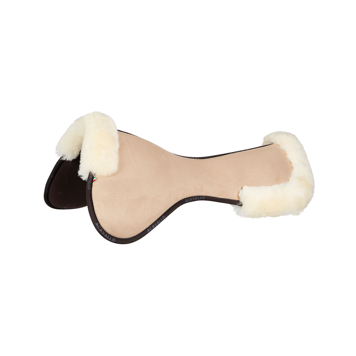 Paměťová podložka pod skokové sedlo Acavallo Suede s vykrojeným beránkem
