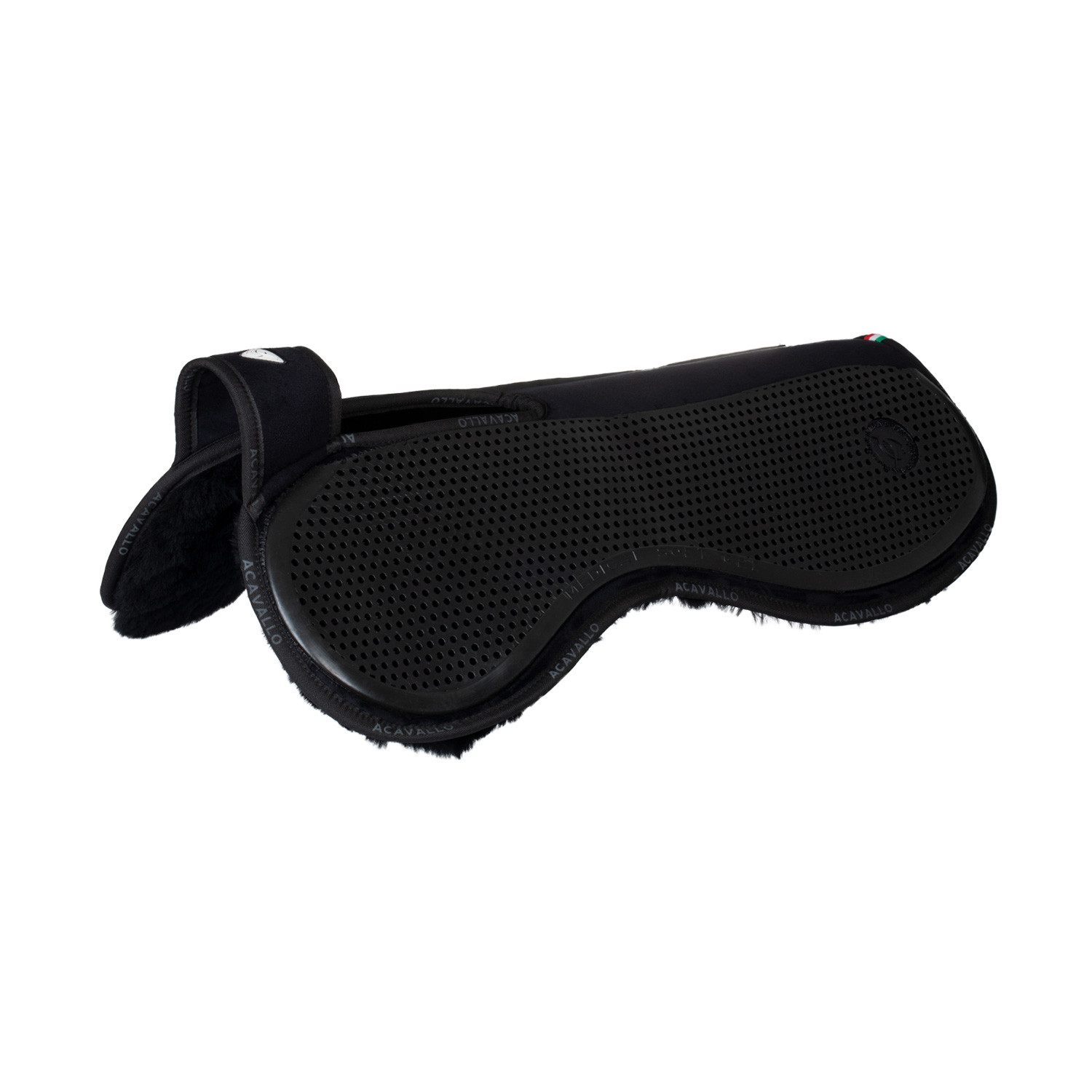 Westernová paměťová podložka Acavallo WFS Suede Classic Gel s celým beránkem