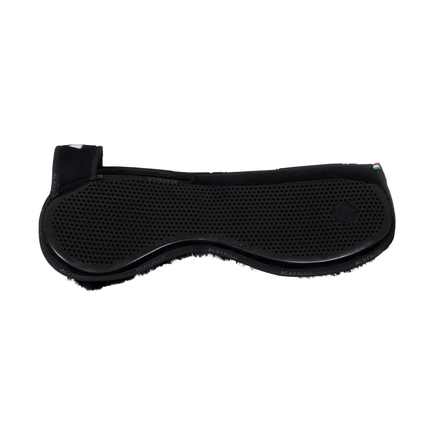 Westernová paměťová podložka Acavallo WFS Suede Classic Gel s celým beránkem