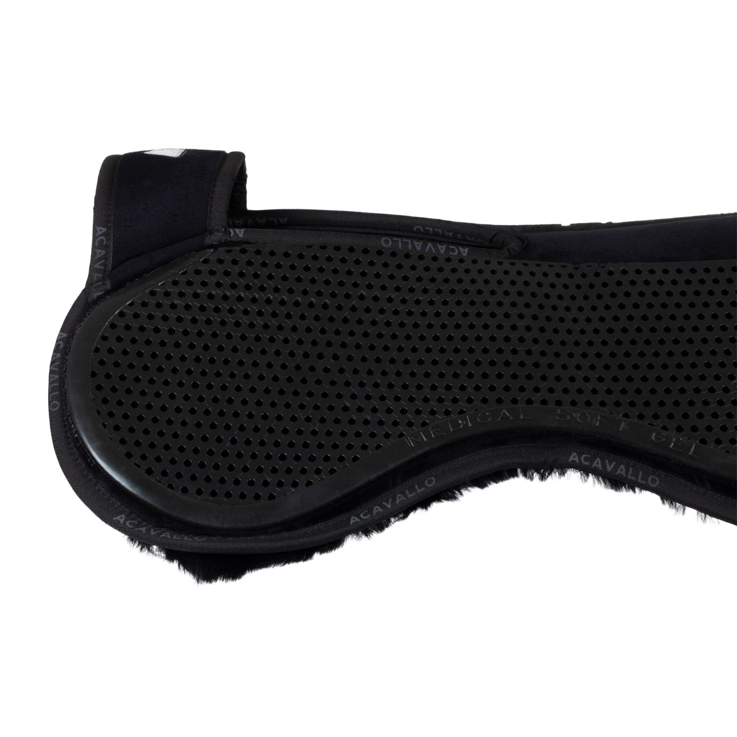 Westernová paměťová podložka Acavallo WFS Suede Classic Gel s celým beránkem