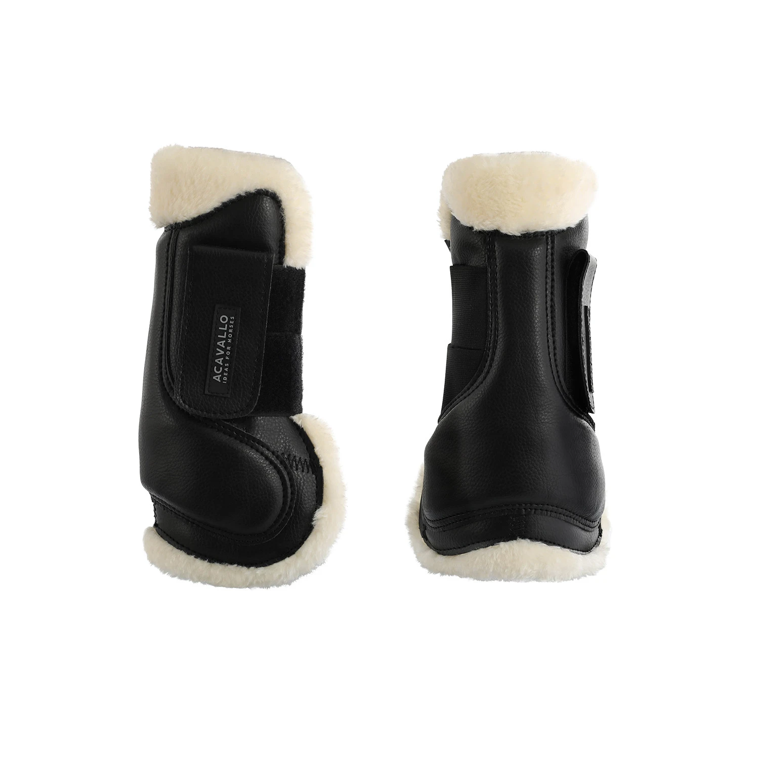 Springschoenen van kunstbont & klittenbandsluiting