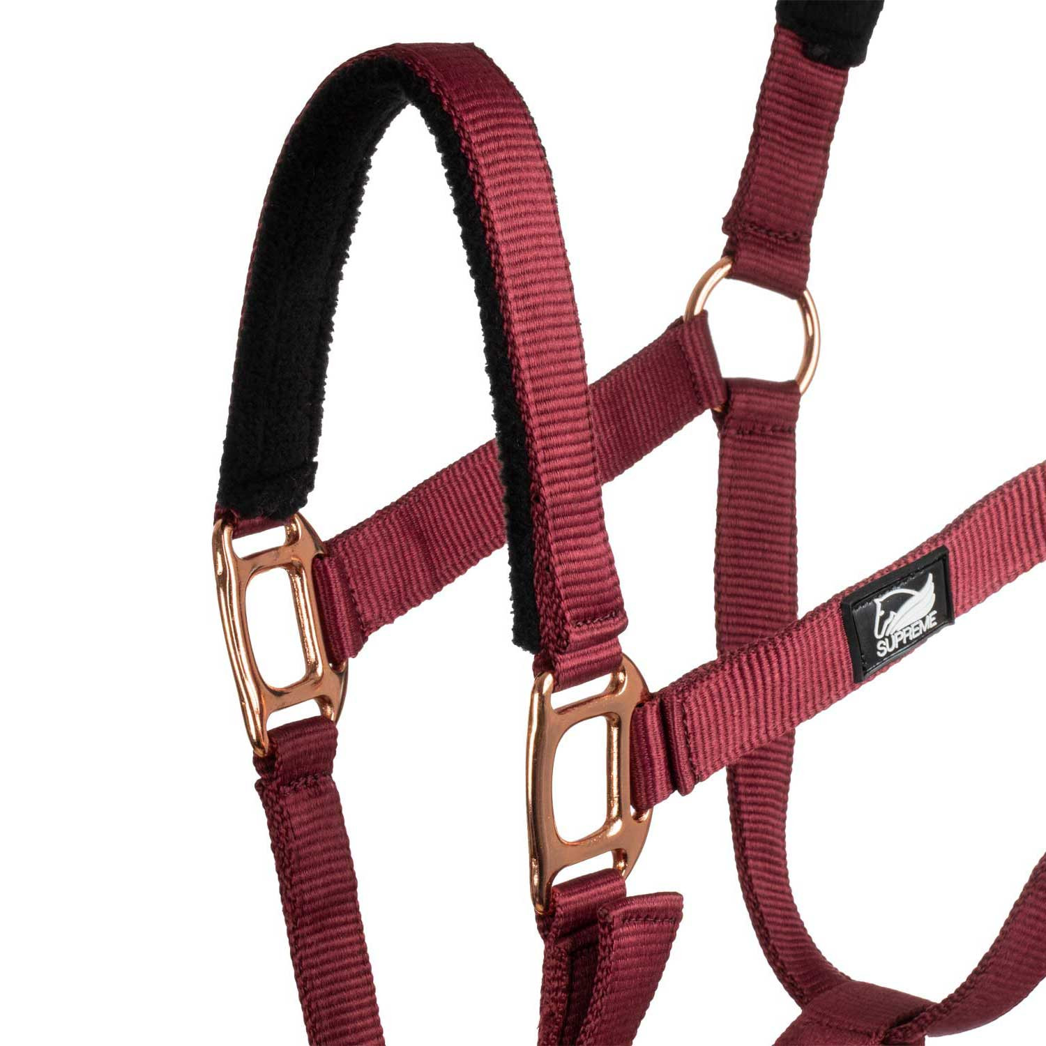 Nylonová ohlávka Supreme Rose Gold s vodítkem