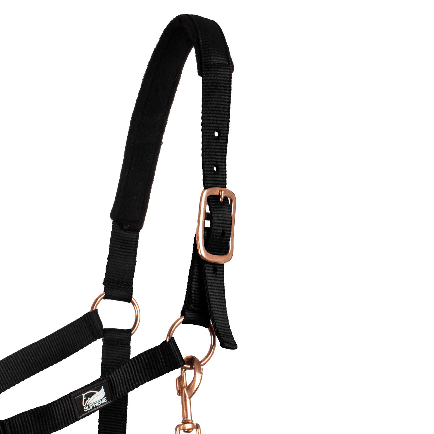 Nylonová ohlávka Supreme Rose Gold s vodítkem