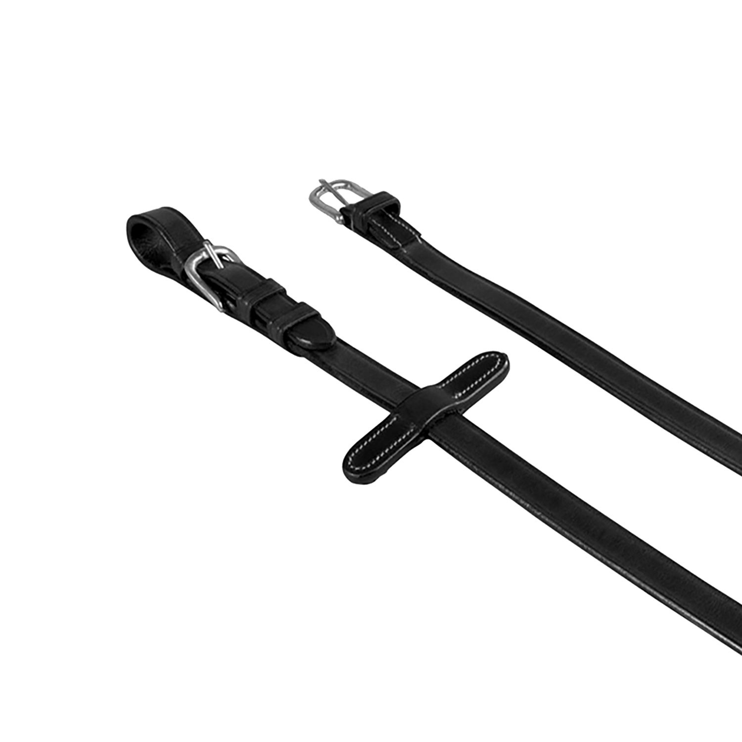Kožené pogumované otěže Equestro 19 mm