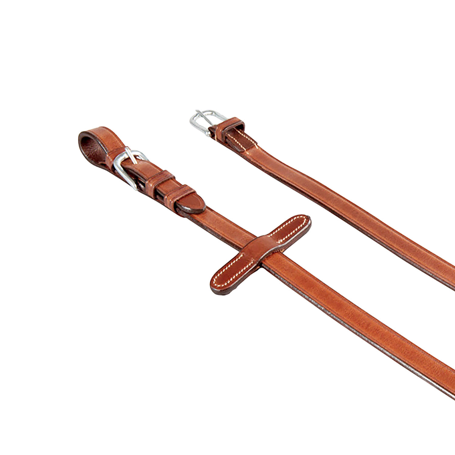 Kožené pogumované otěže Equestro 19 mm