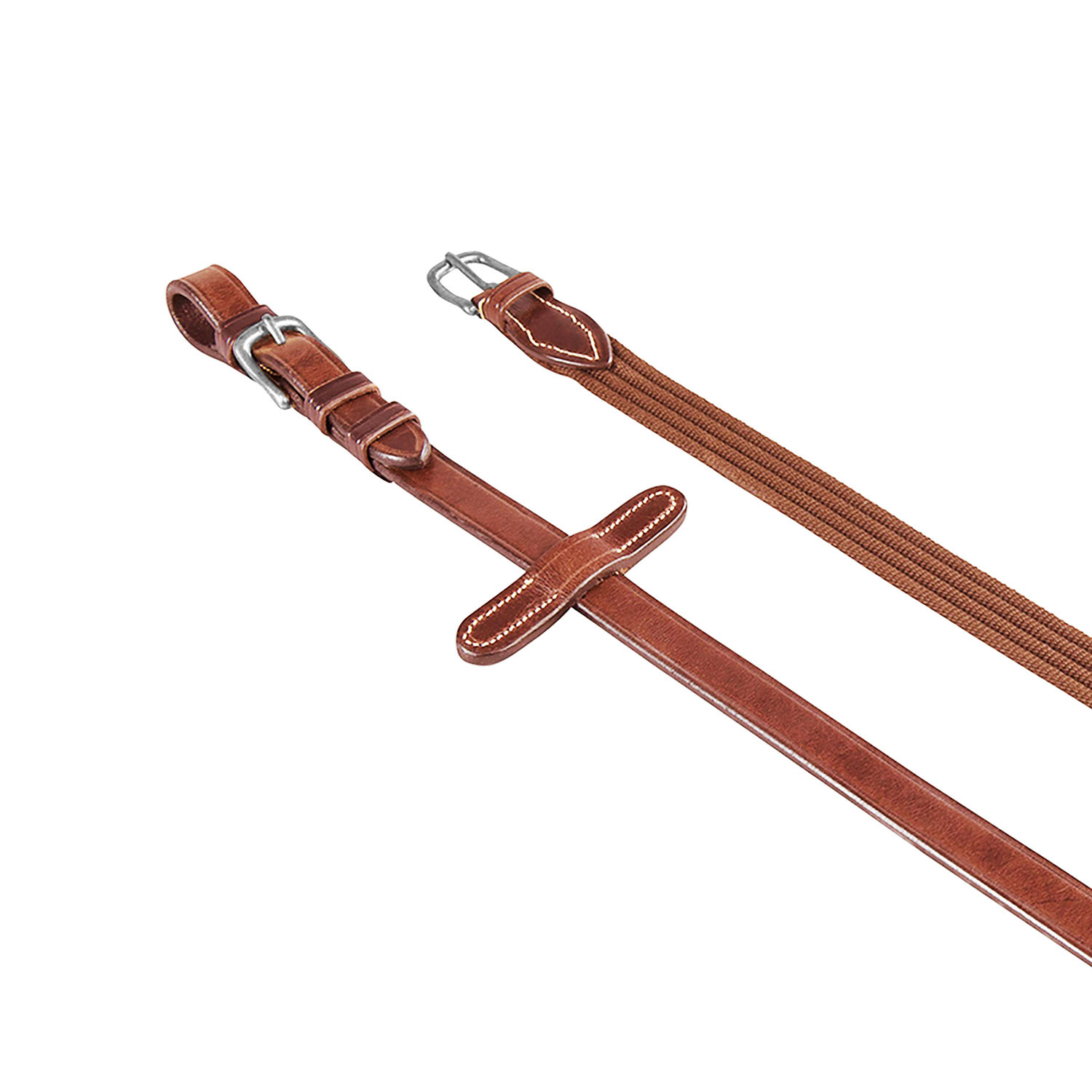 Textilní otěže Equestro se stříbrnými přezkami 19 mm