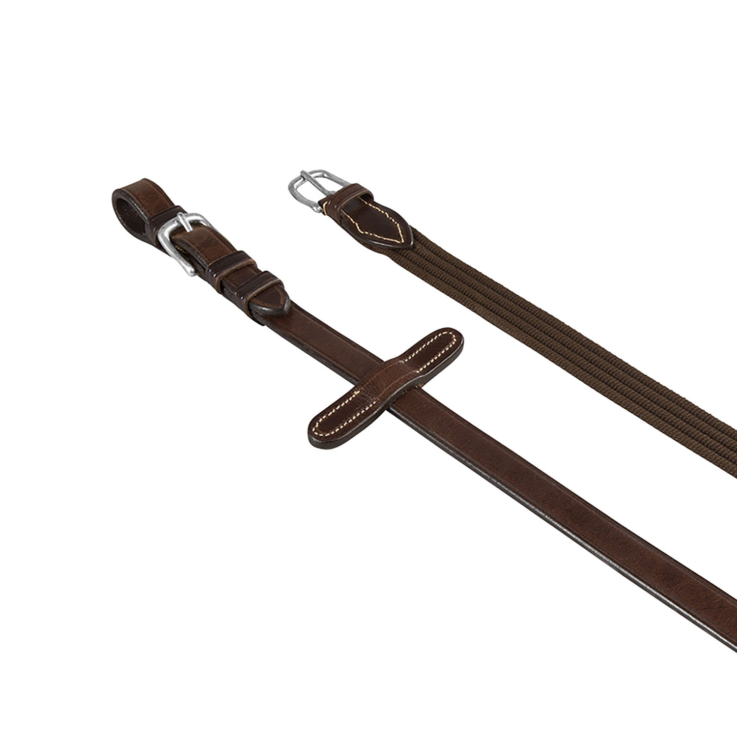 Textilní otěže Equestro se stříbrnými přezkami 19 mm