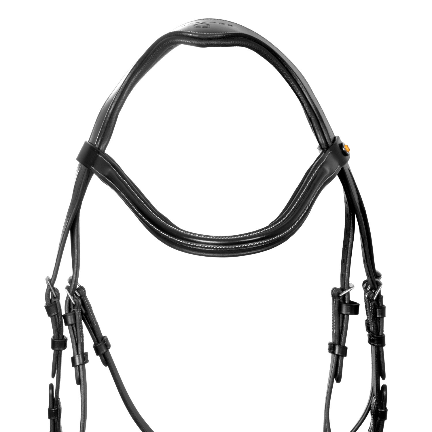 Anatomická kožená uzdečka Equestro s prohnutým nánosníkem