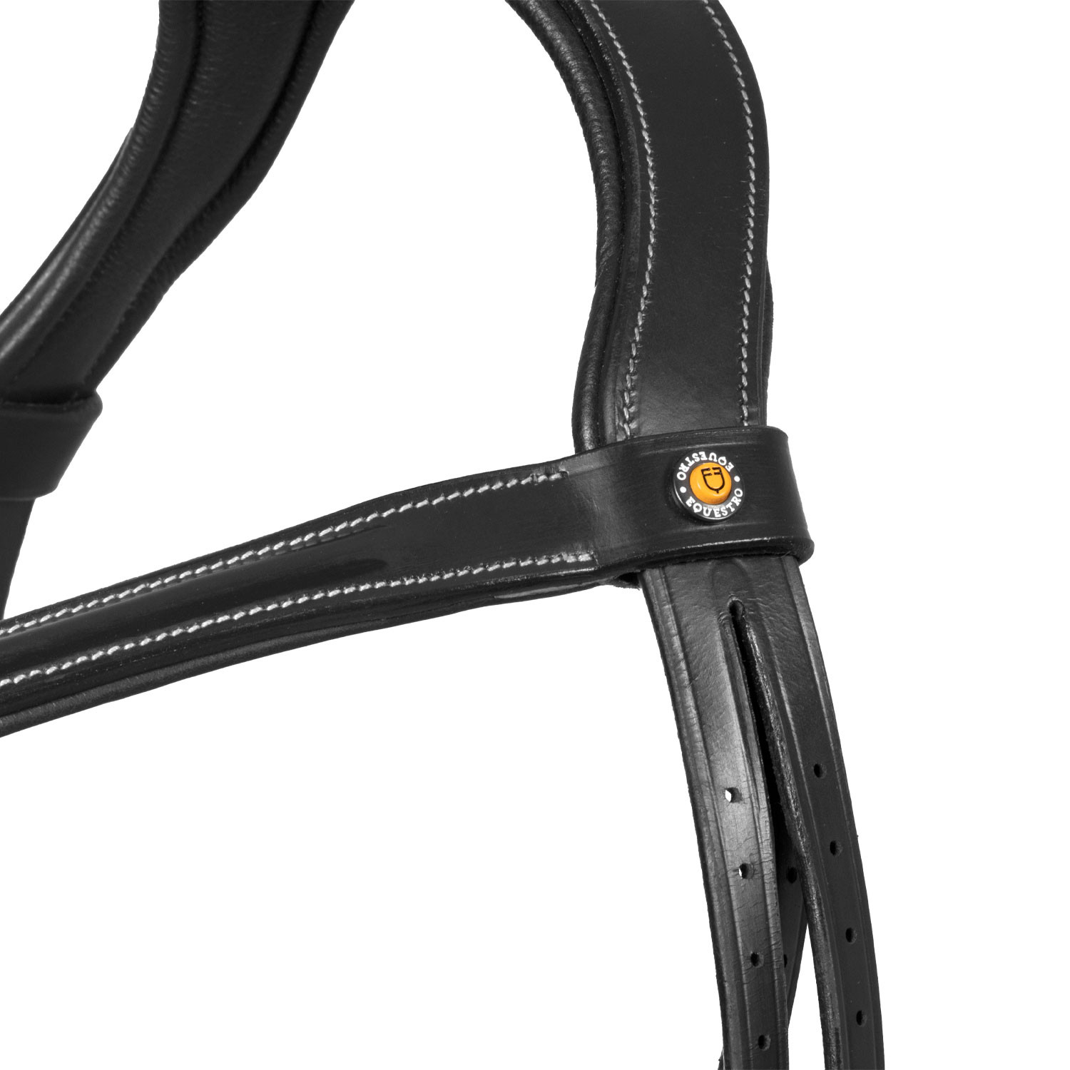 Anatomická kožená uzdečka Equestro s prohnutým nánosníkem
