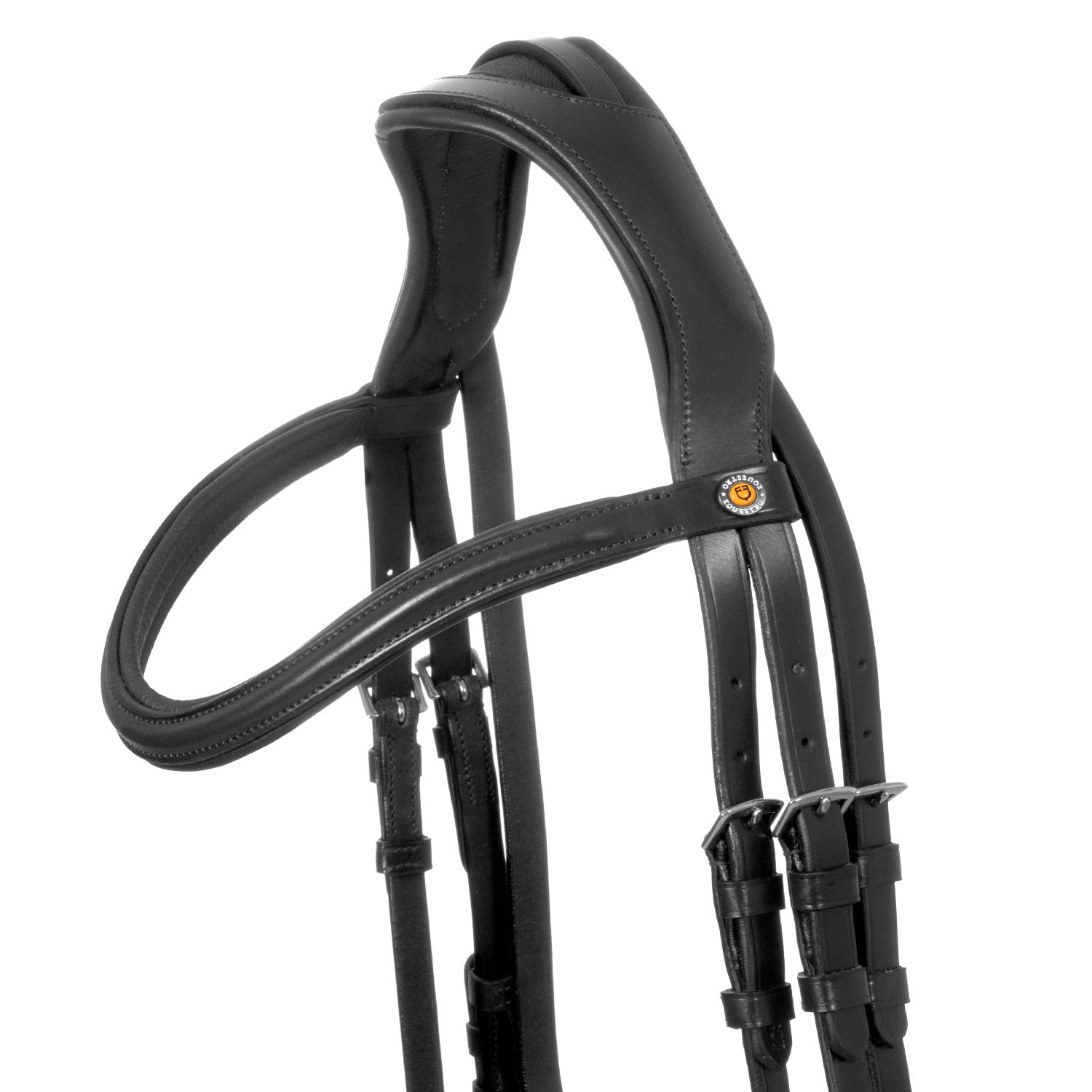 Kožená uzdečka Equestro s anatomickým nánosníkem