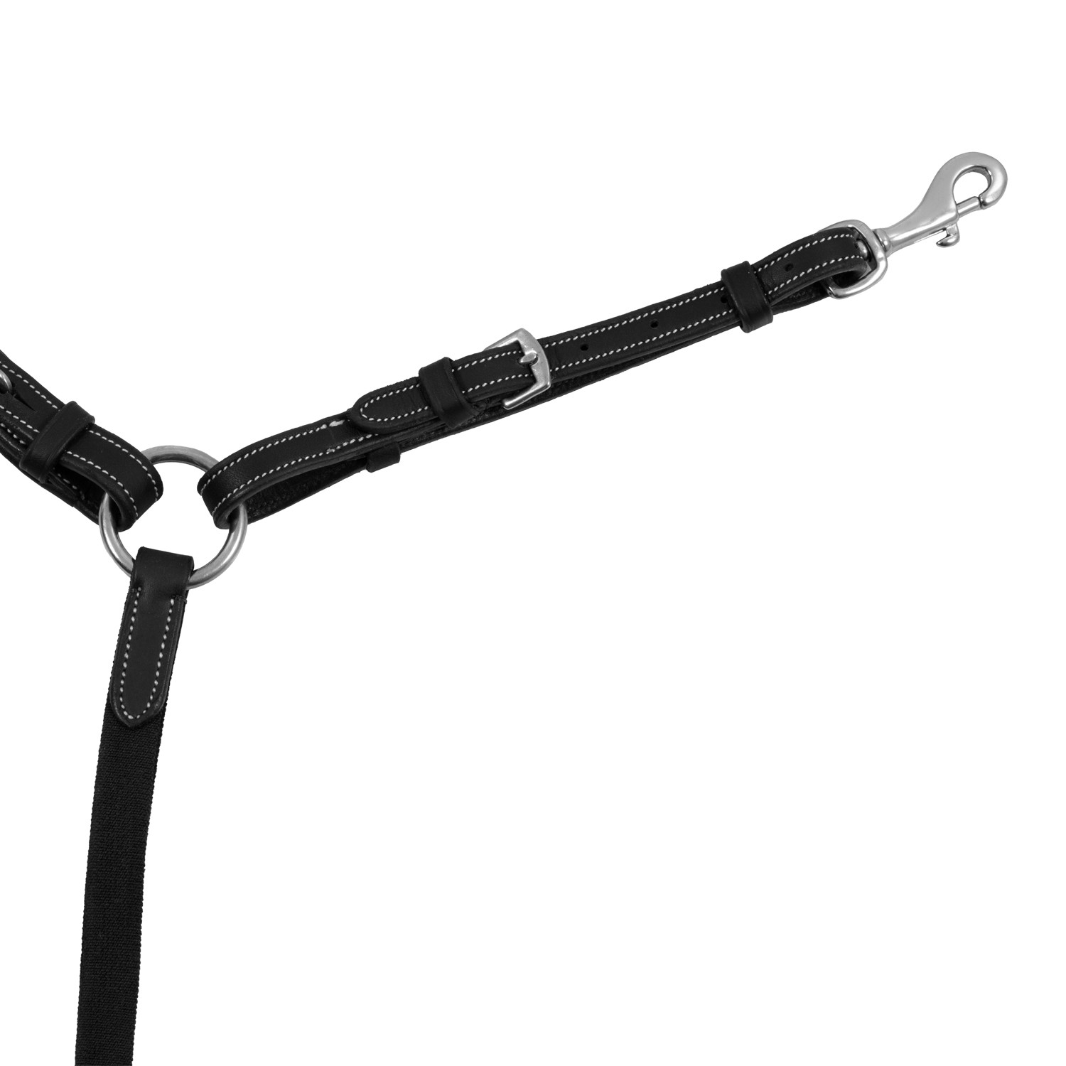 Anatomický kožený poprsník Equestro s odnímatelným martingalem