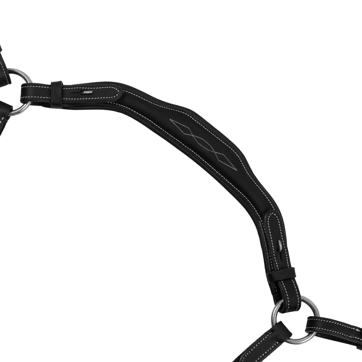 Anatomický kožený poprsník Equestro s odnímatelným martingalem