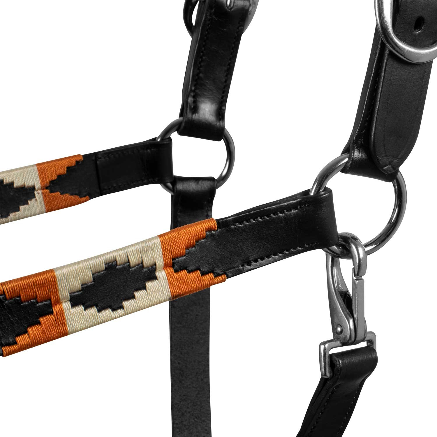 Kožená ohlávka Equestro s navajo zdobením