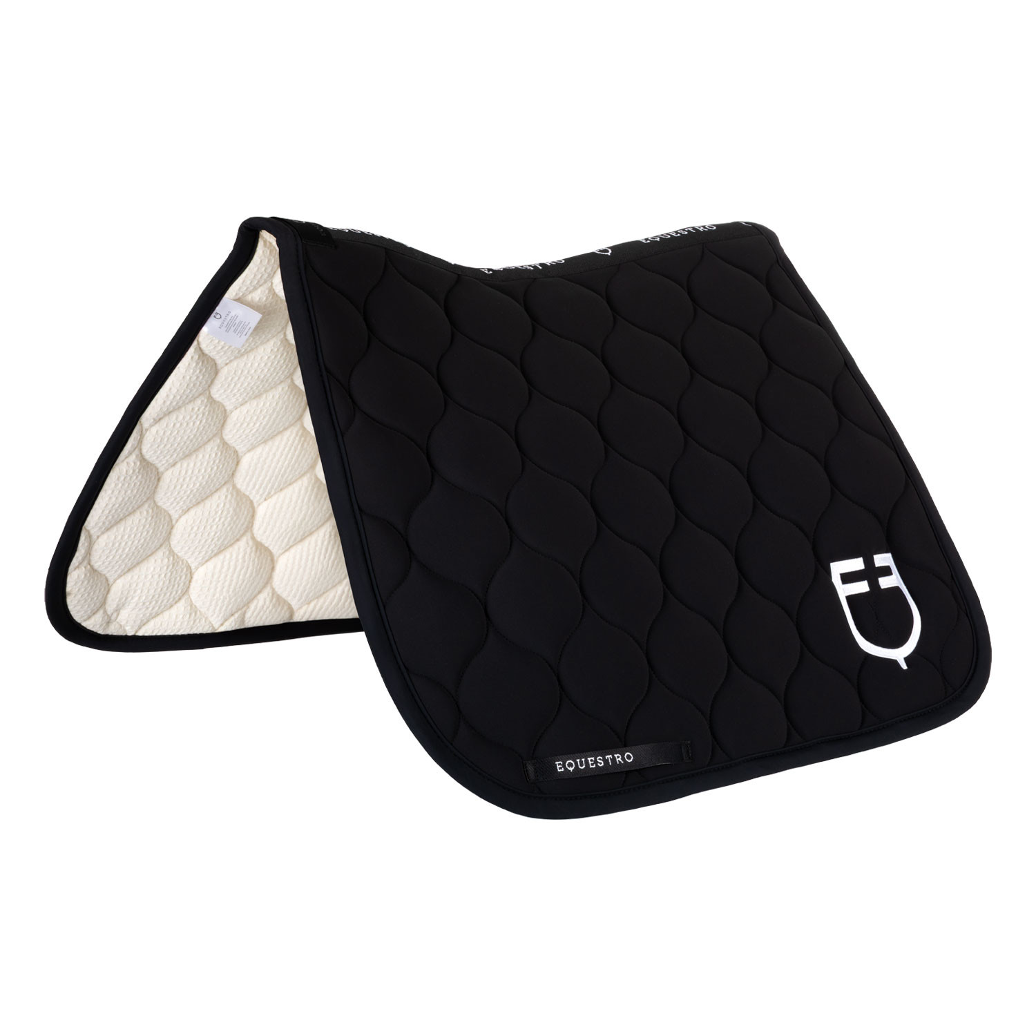 Dressage saddle pad with onion quilting