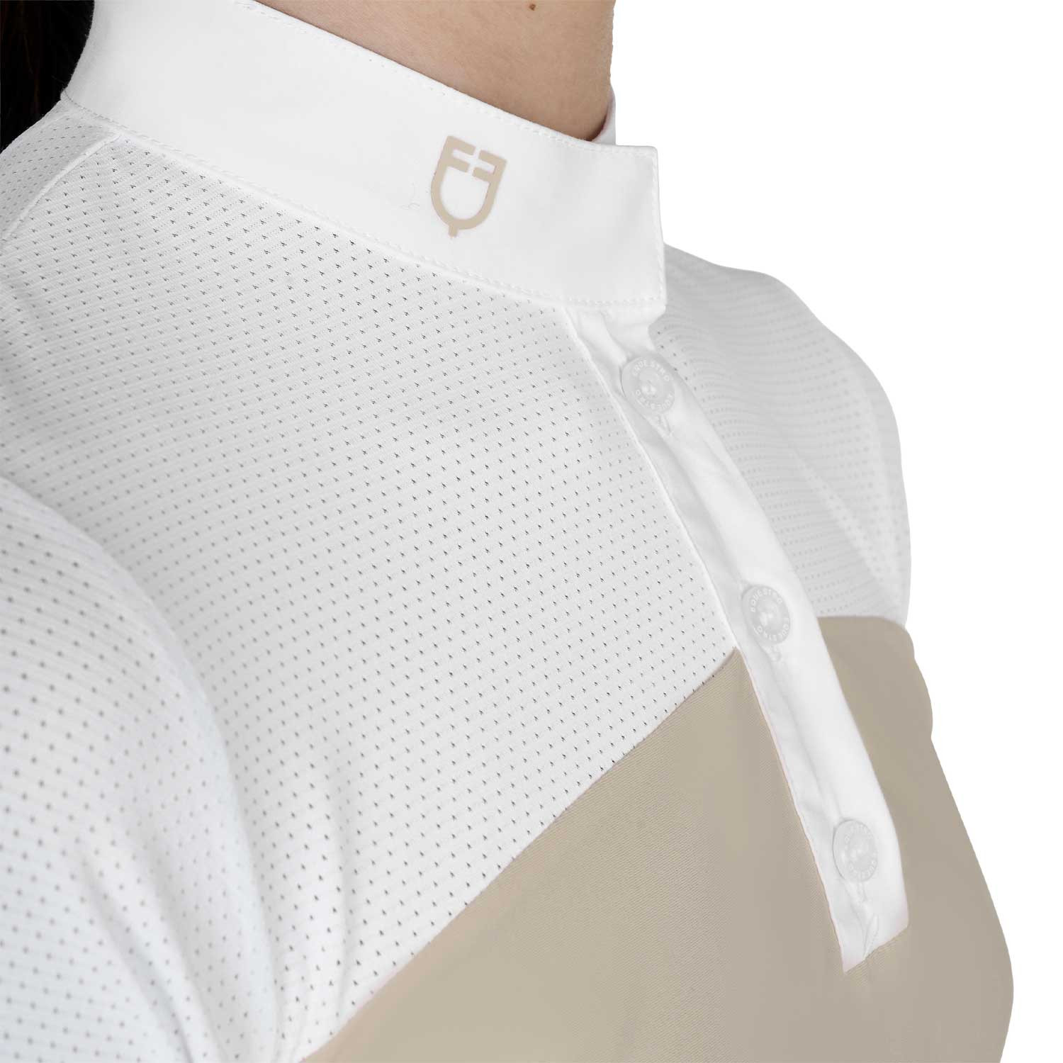 Dívčí slim fit závodní tričko Equestro se síťovanou horní částí