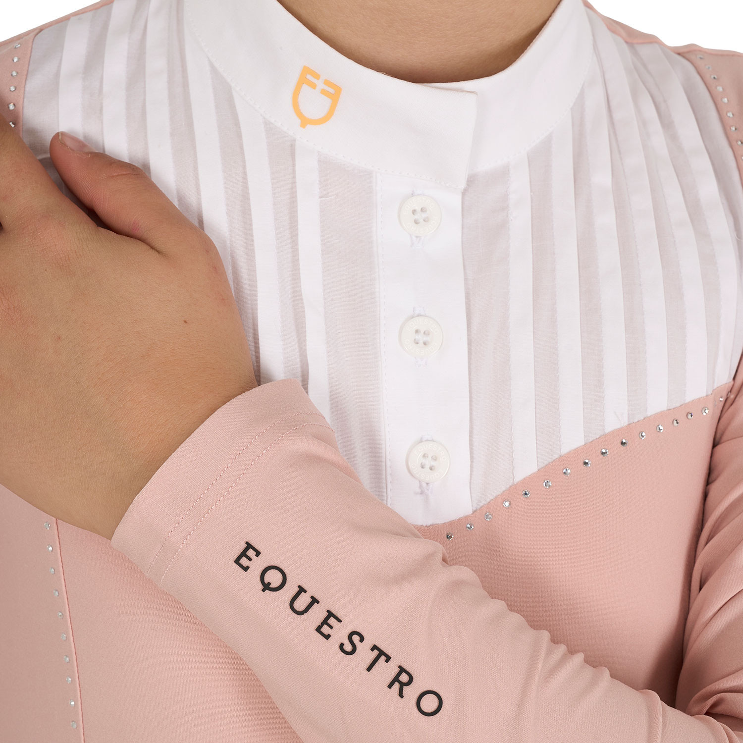 Dívčí slim fit závodní tričko Equestro s kamínky
