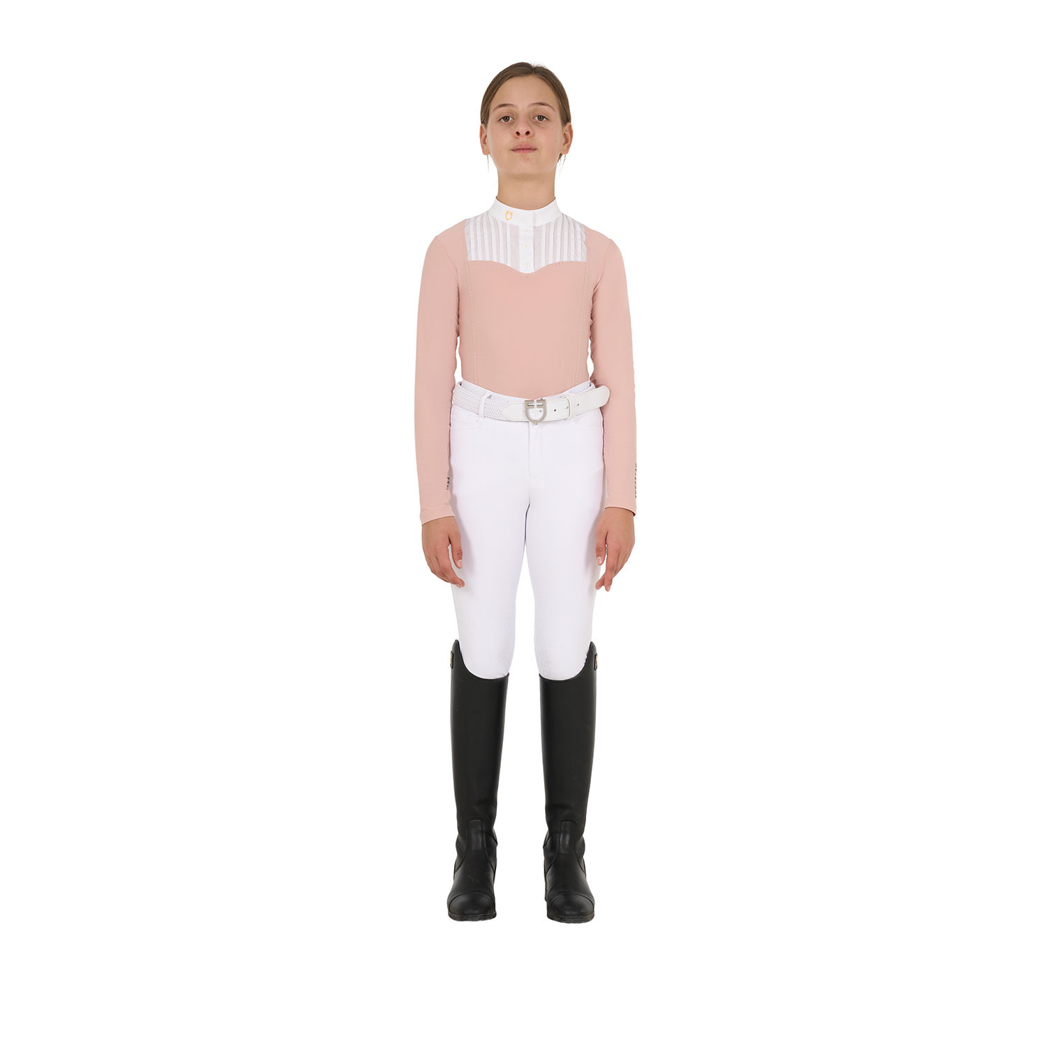 Dívčí slim fit závodní tričko Equestro s kamínky