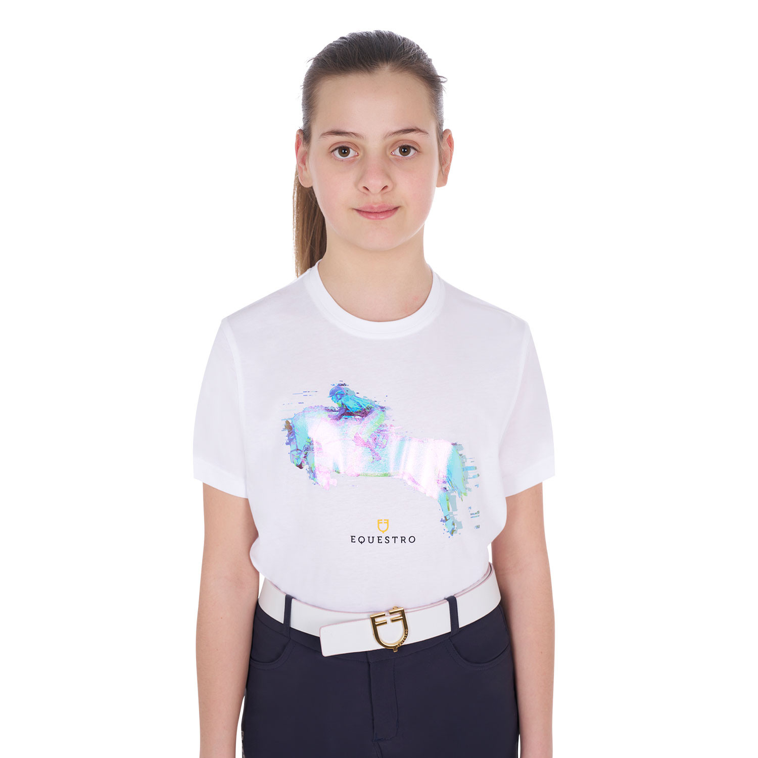 Dívčí slim fit tričko Equestro Jump