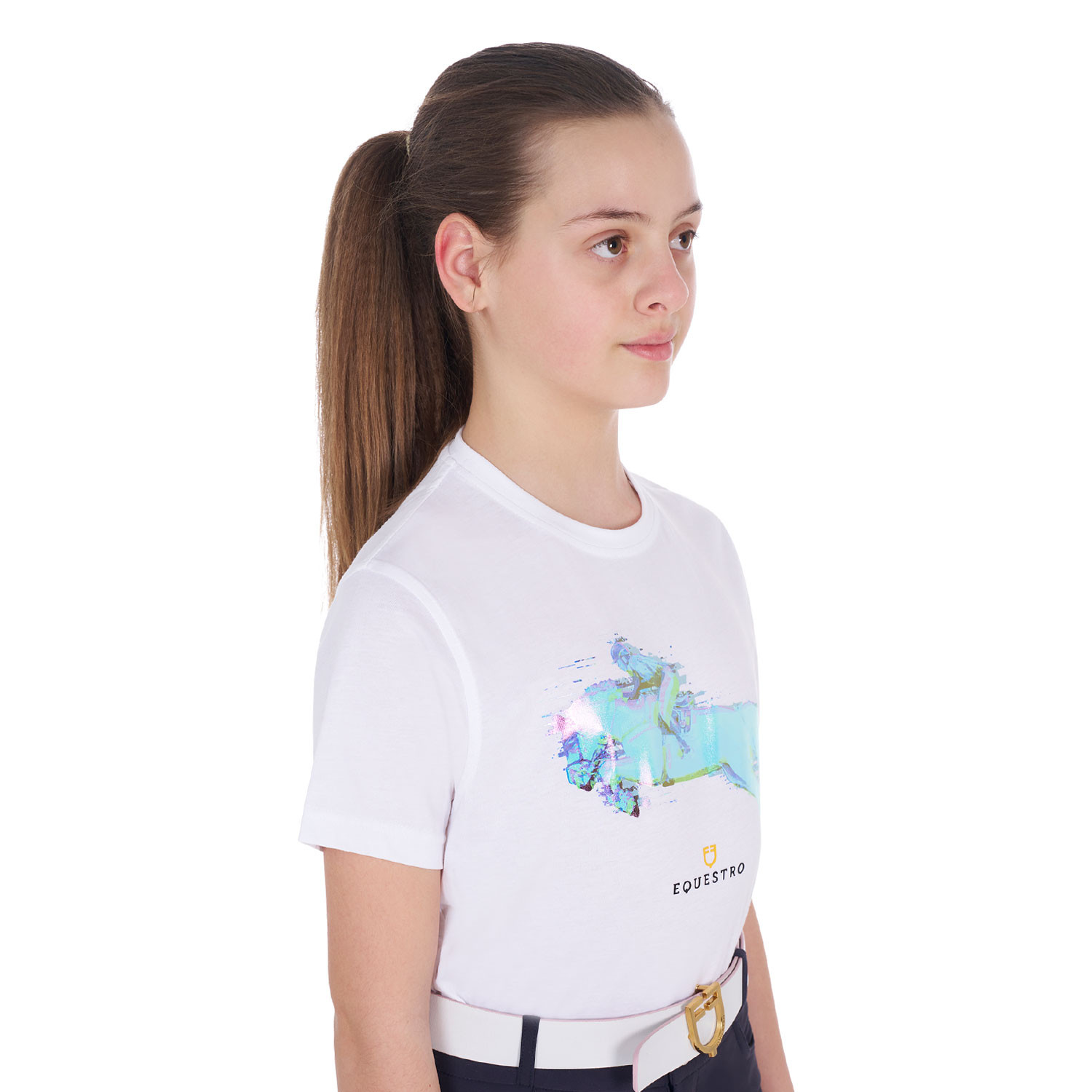 Dívčí slim fit tričko Equestro Jump