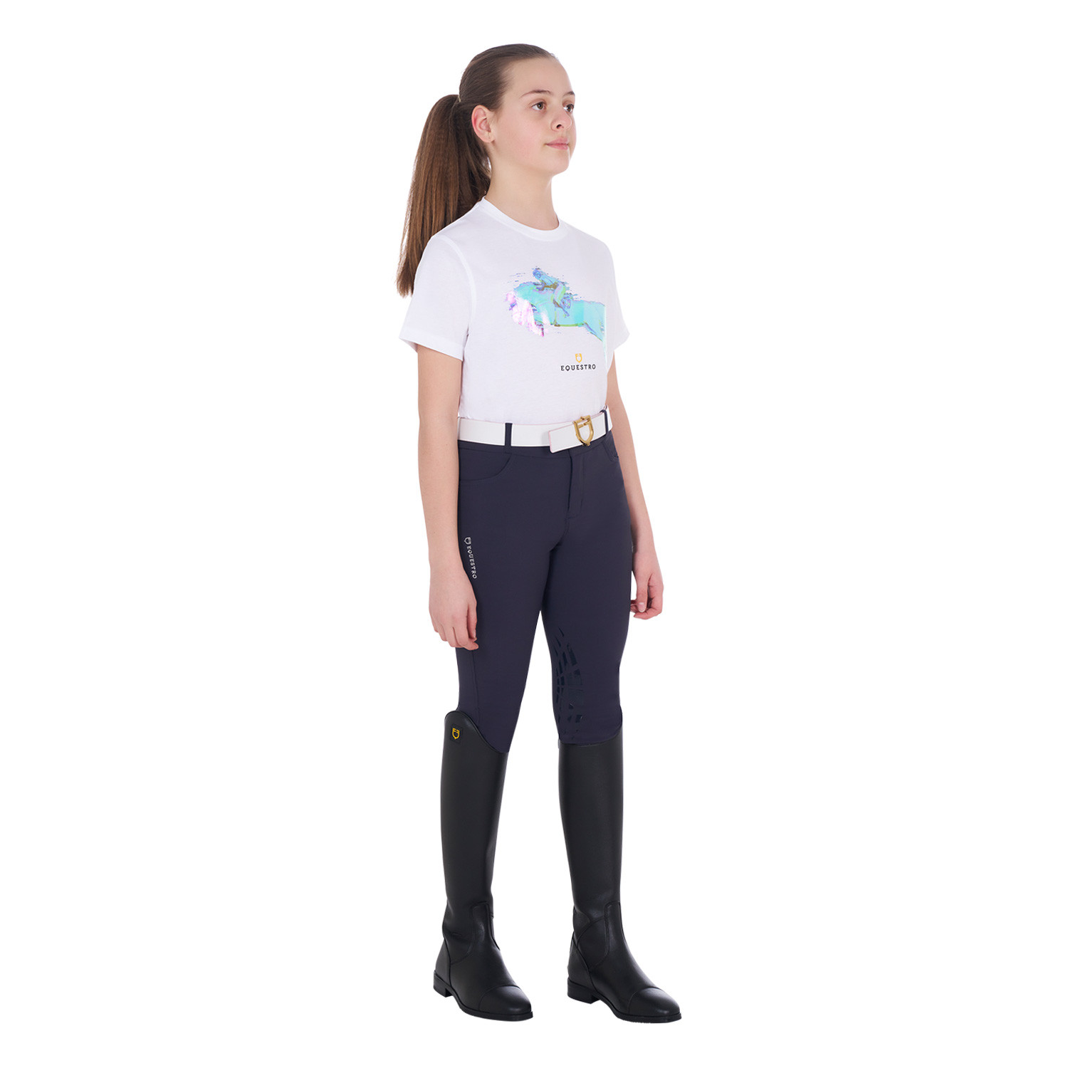 Dívčí slim fit tričko Equestro Jump