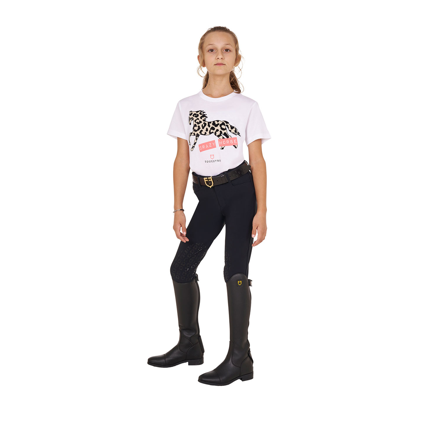 Dívčí bavlněné tričko Equestro Crazy Horse