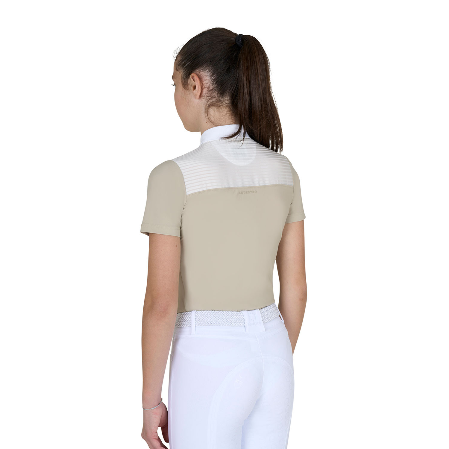 Dívčí slim fit závodní tričko Equestro s hedvábným efektem