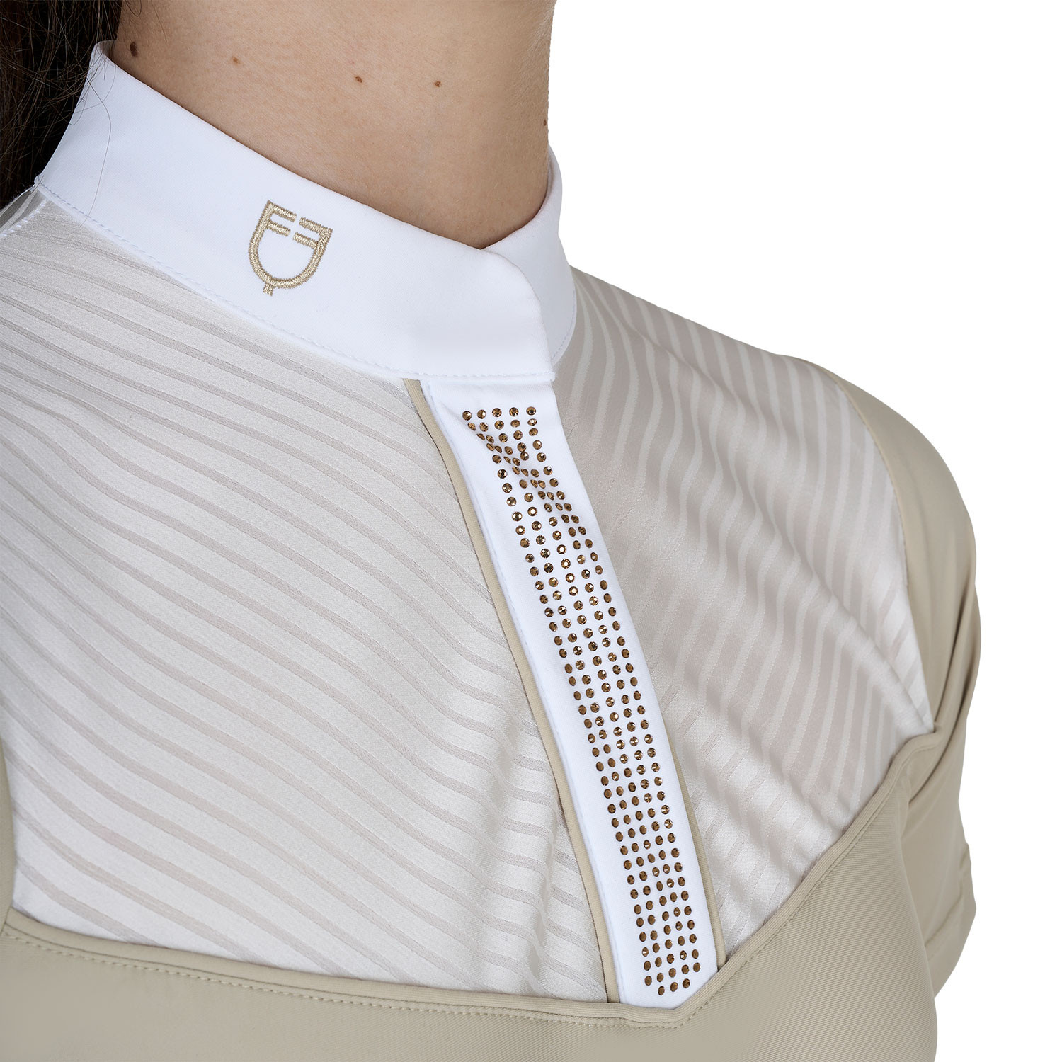 Dívčí slim fit závodní tričko Equestro s hedvábným efektem