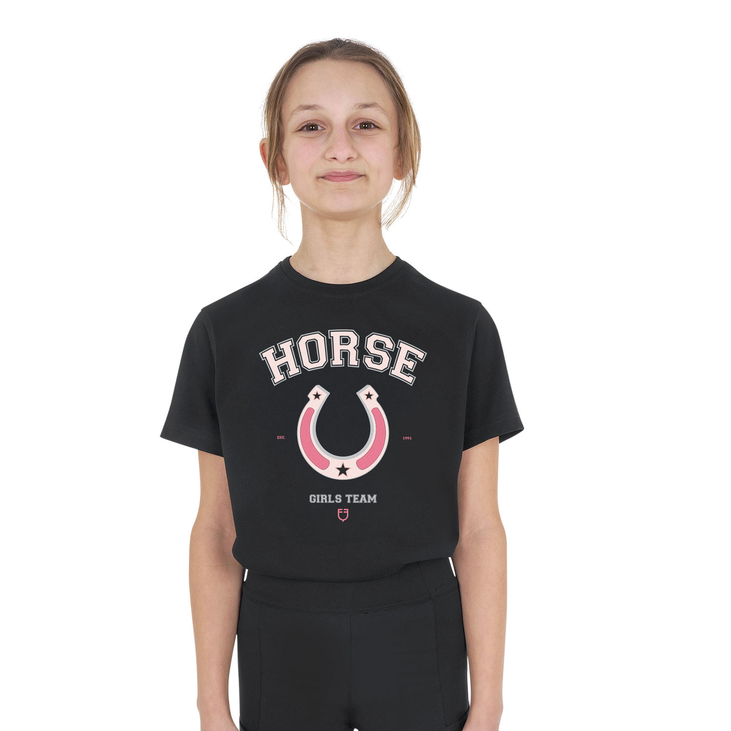 Dívčí bavlněné tričko Equestro Horse Team