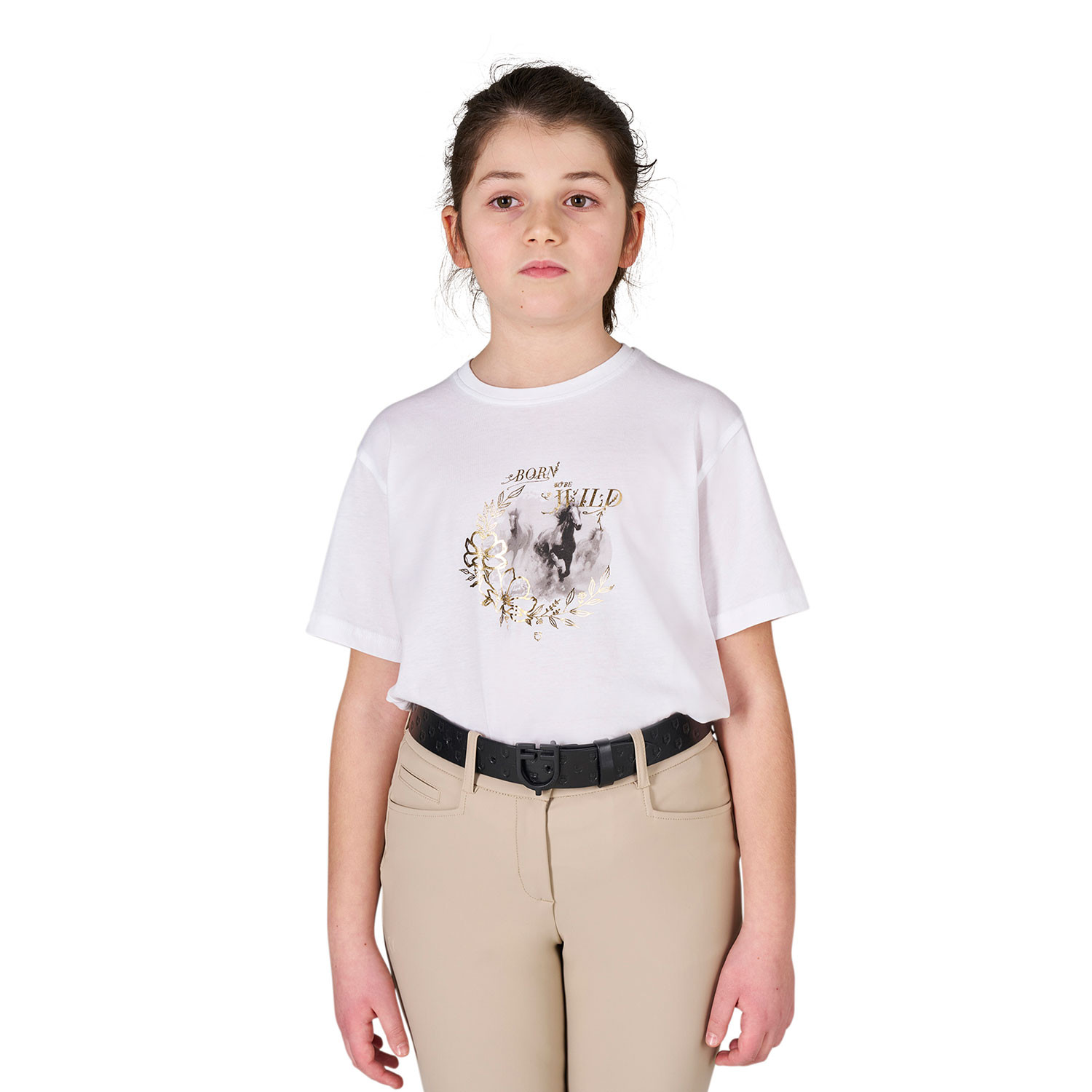 Girls' Born To Be Wild cotton T-shirt