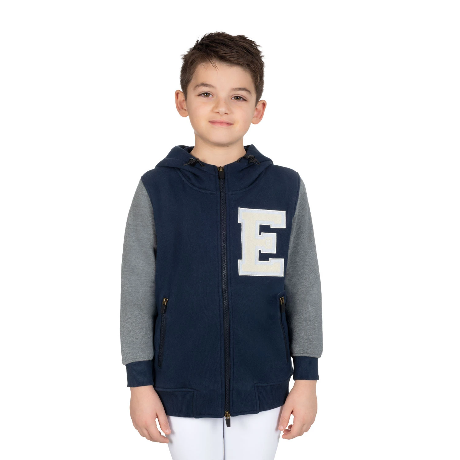 Jungen-Winter-Kapuzenjacke mit Reißverschluss
