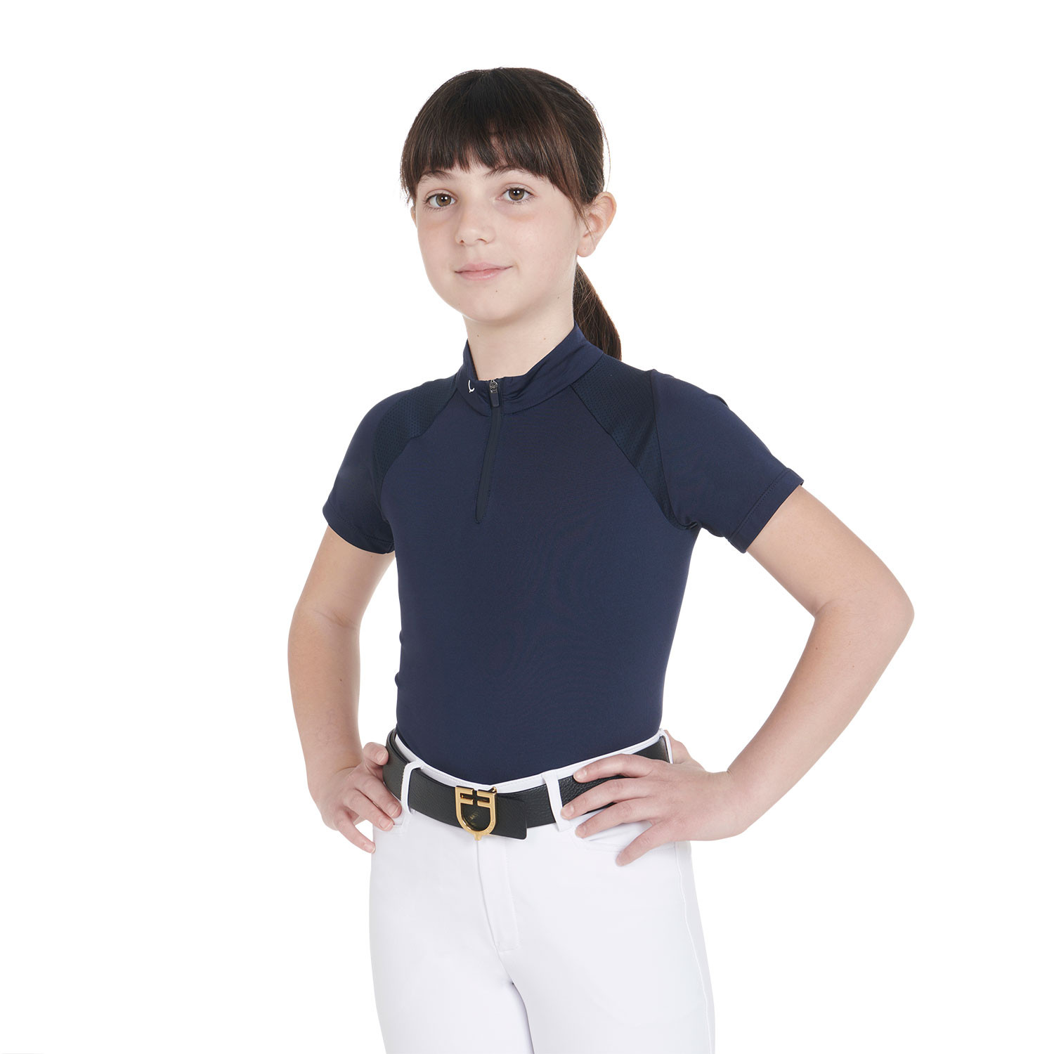 Dětské slim fit funkční jezdecké tričko Equestro