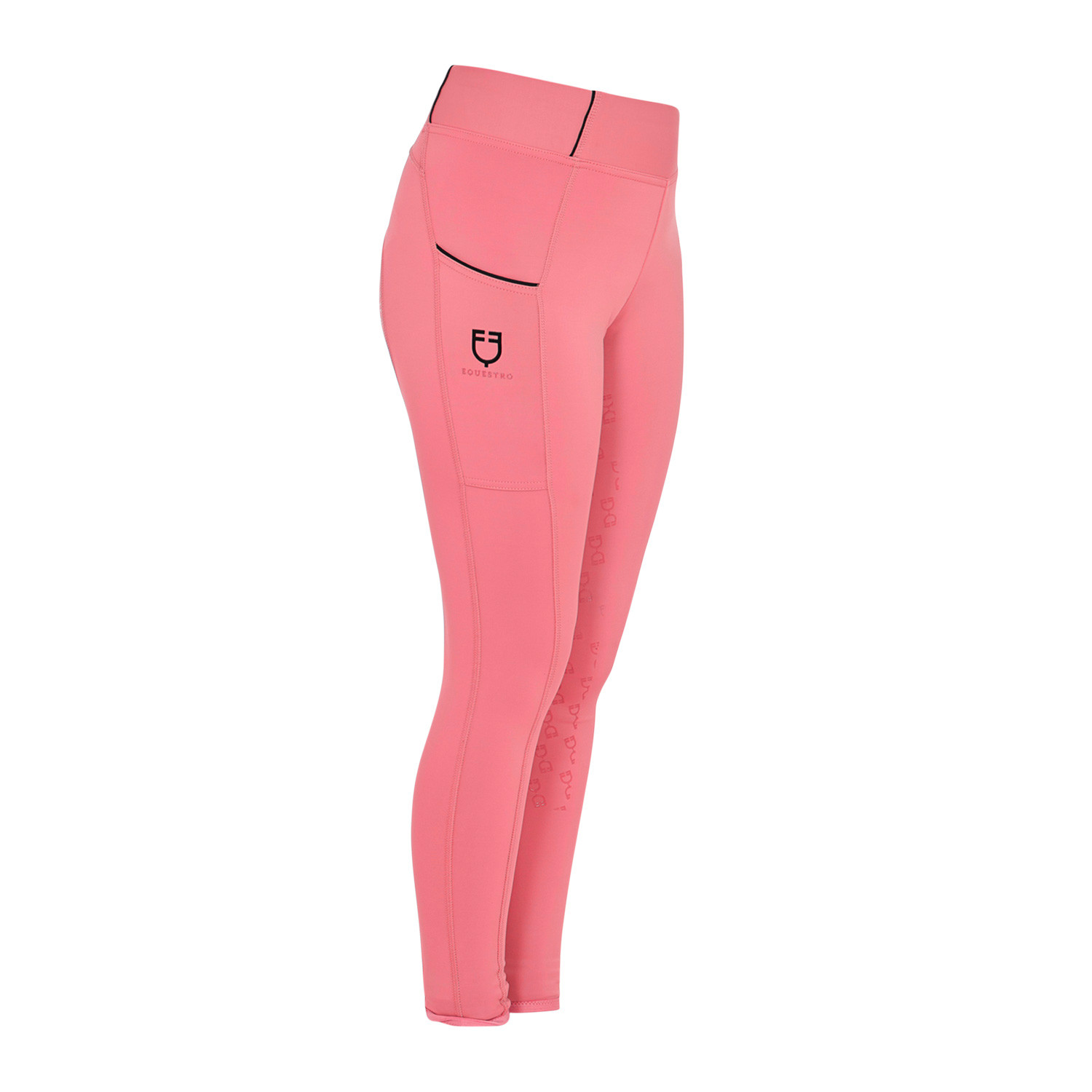 Dívčí slim fit jezdecké legíny Equestro s gripem