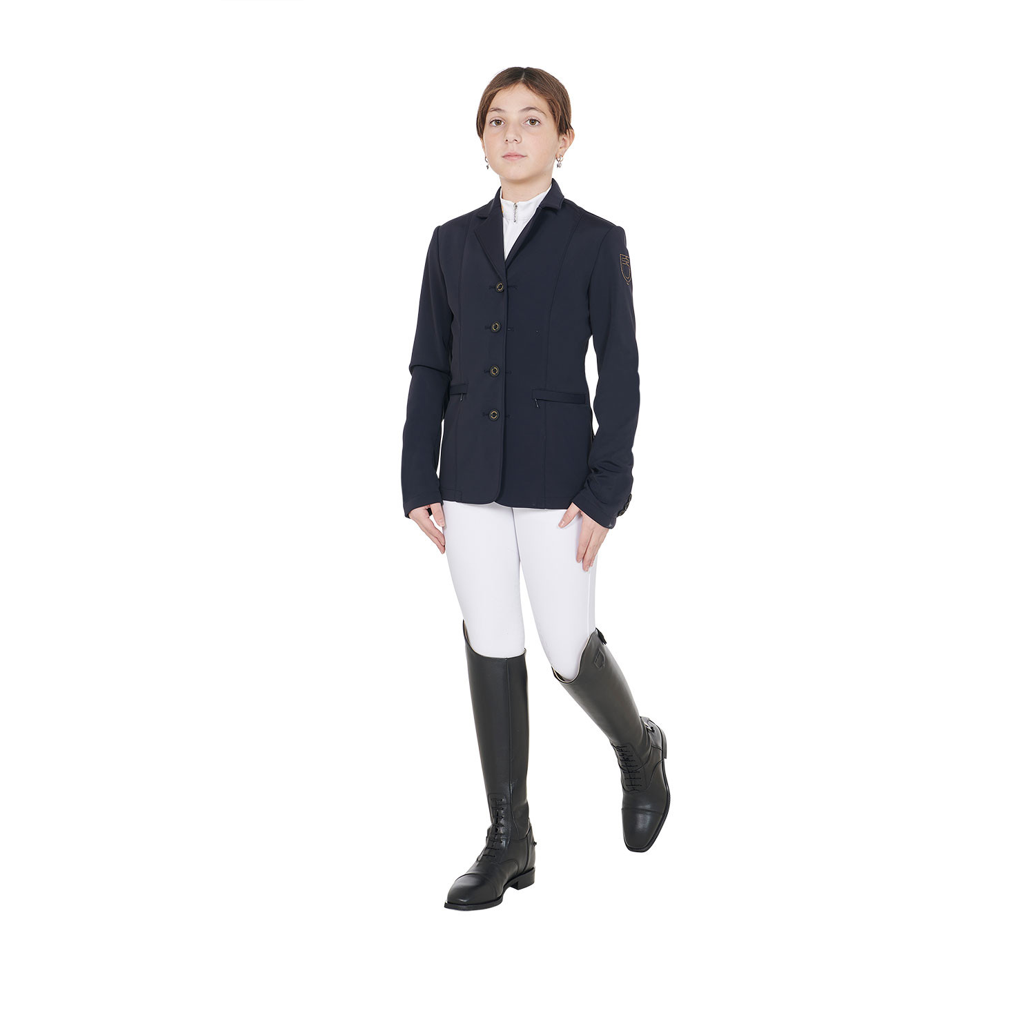 Dětské závodní sako Equestro se čtyřmi knoflíky