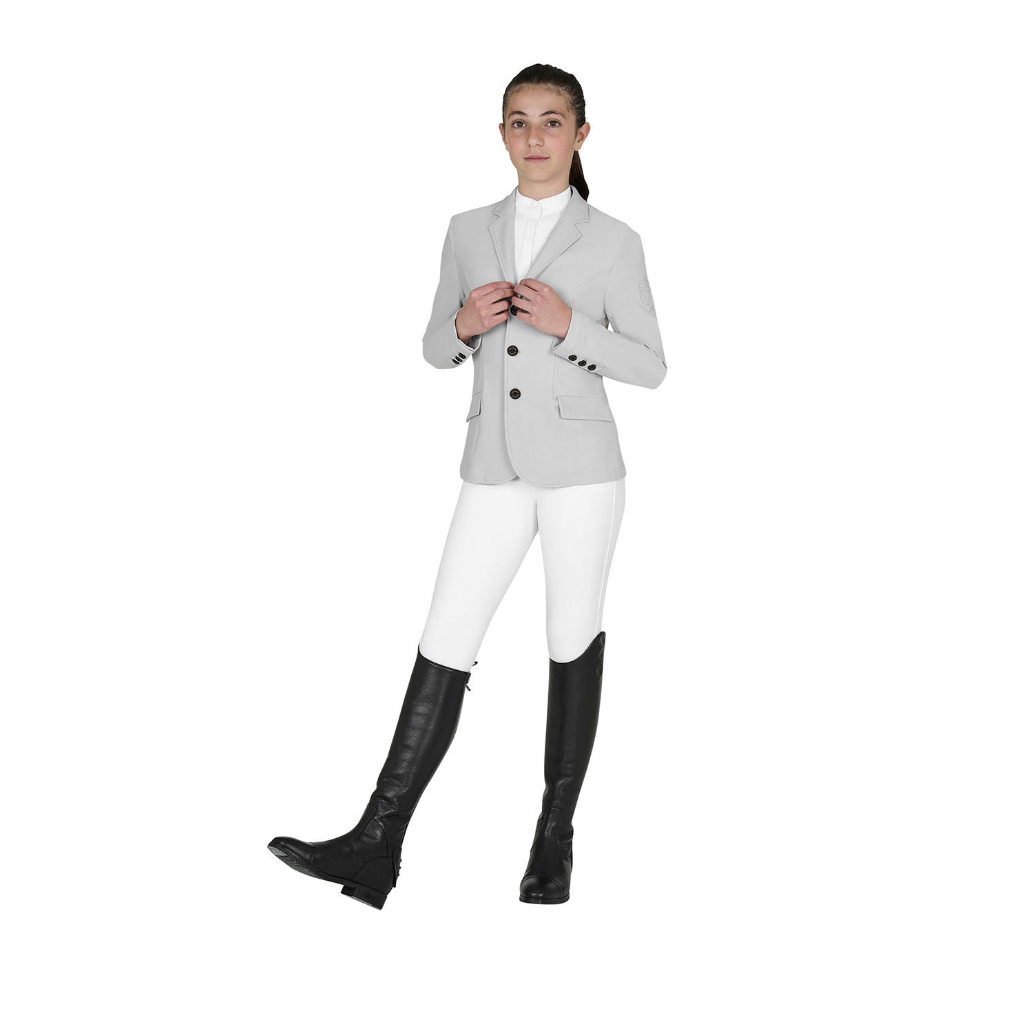 Dětské slim fit závodní sako Equestro Girasol