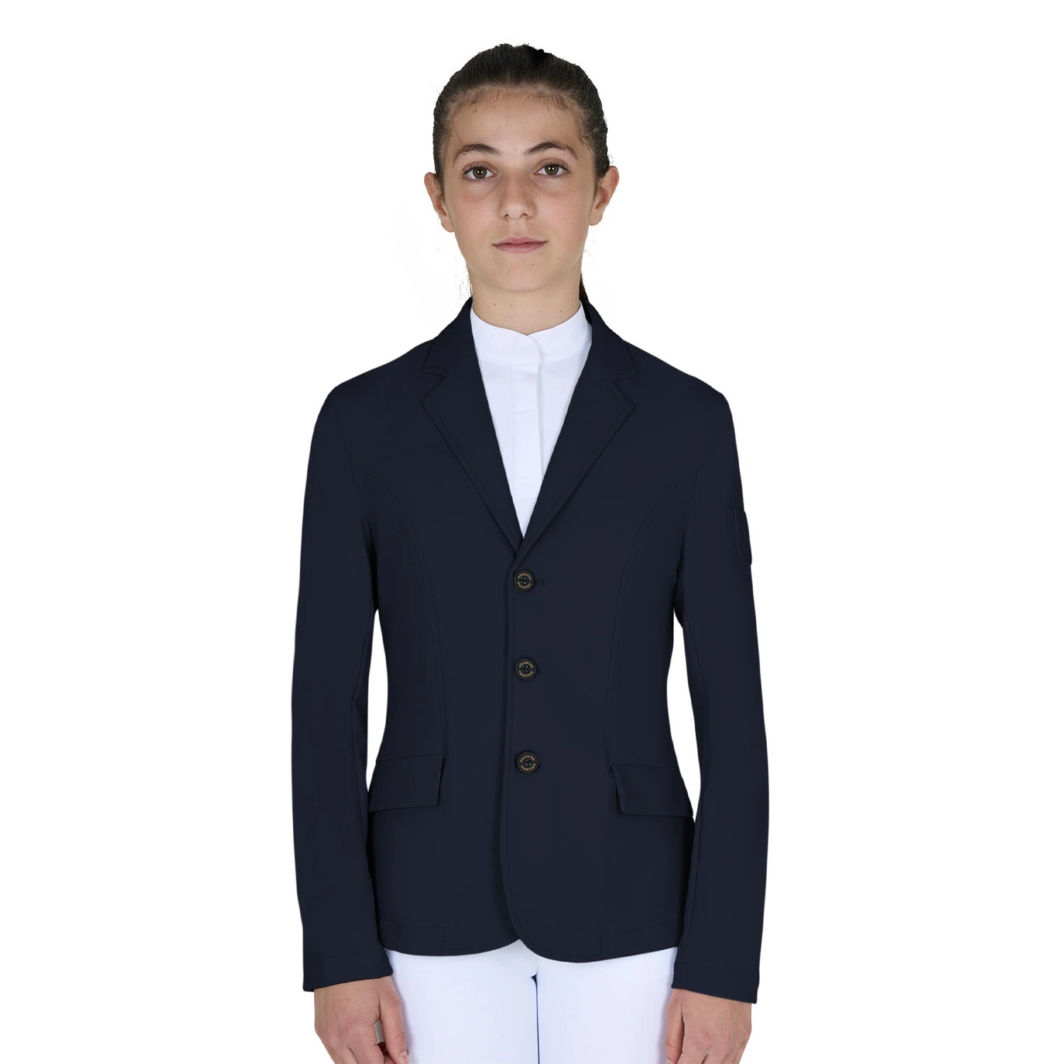 Kinder slim fit wedstrijdjas met drie knopen