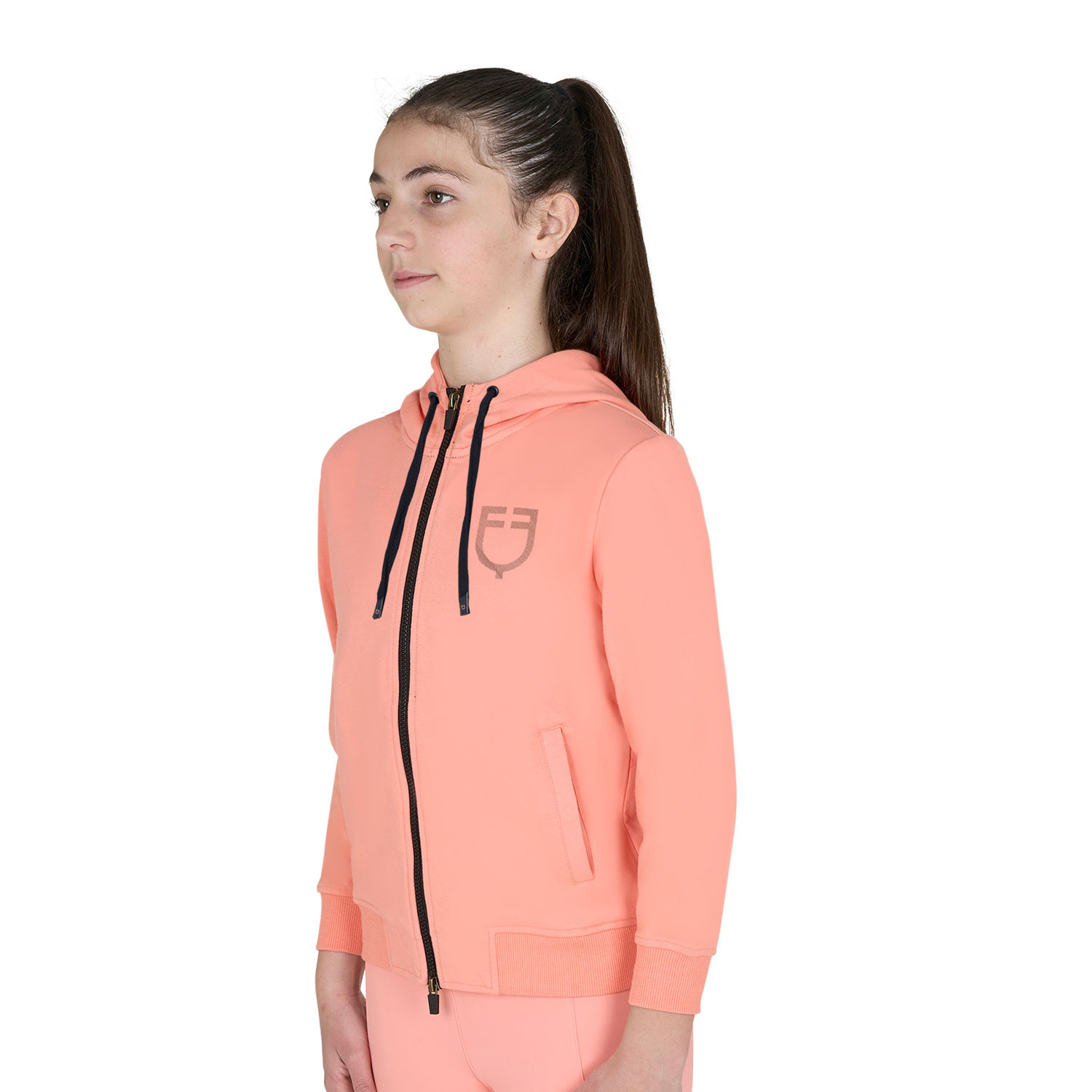 Dětská unisex mikina Equestro s kapucí a zipem