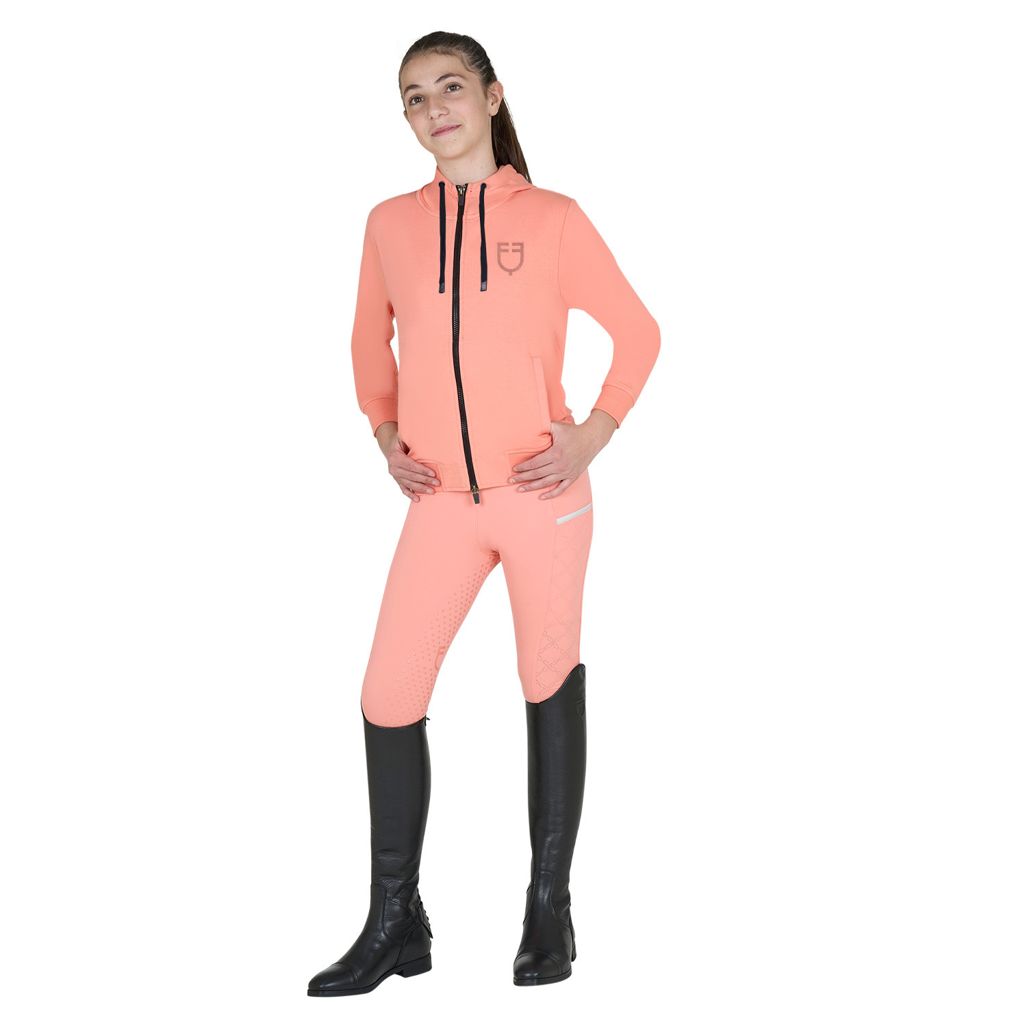 Dětská unisex mikina Equestro s kapucí a zipem