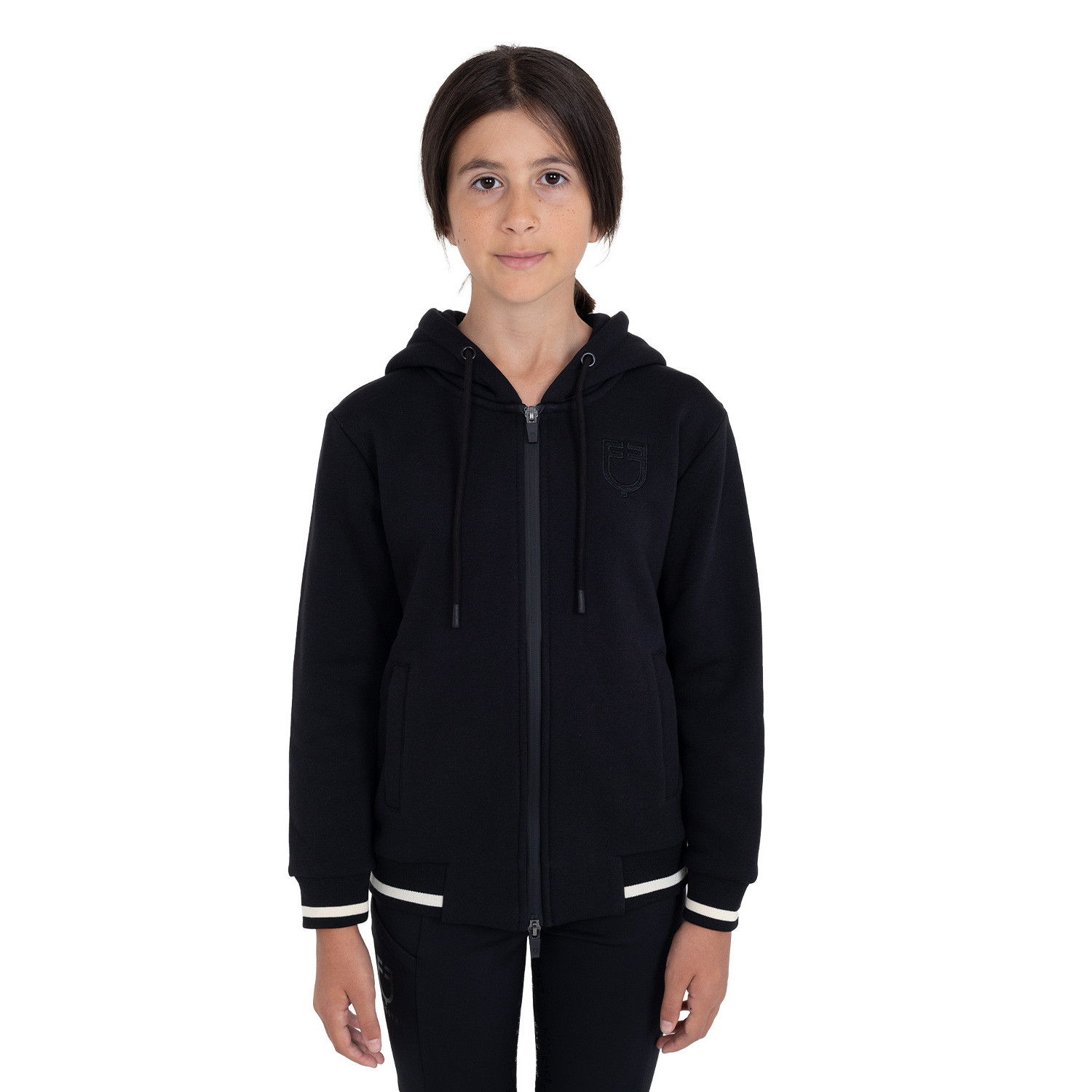 Kids' unisex hoodie with front zip
