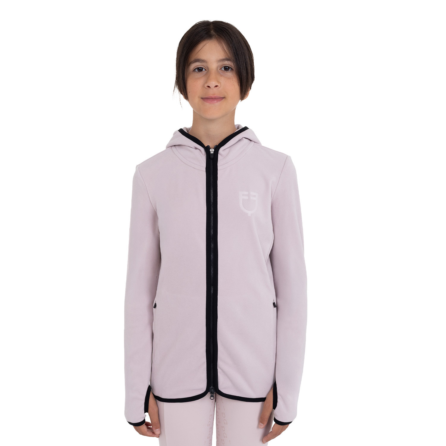 Kids' unisex fleece zip-up hoodie