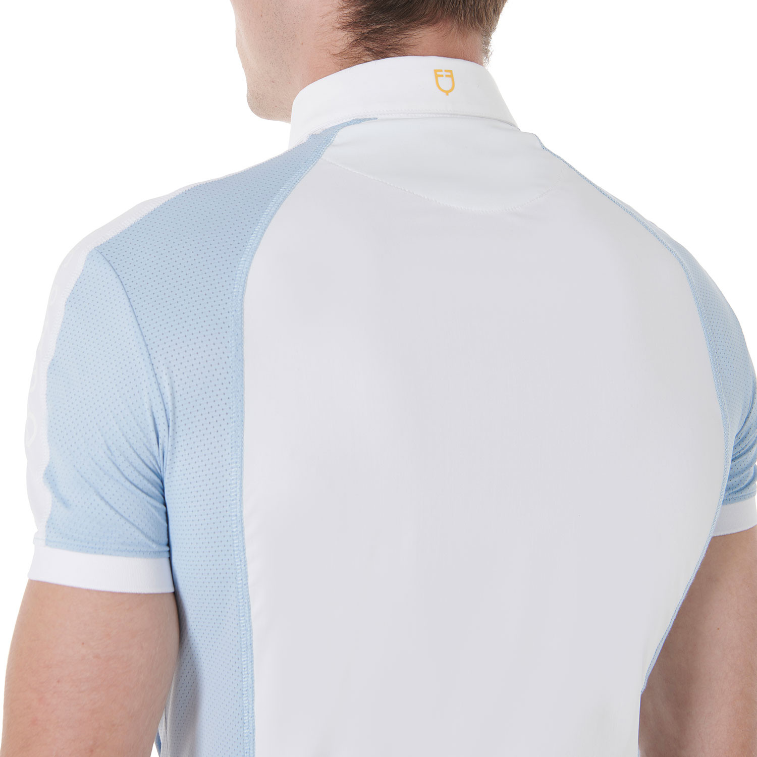 Pánské slim fit závodní tričko Equestro se čtyřmi knoflíky