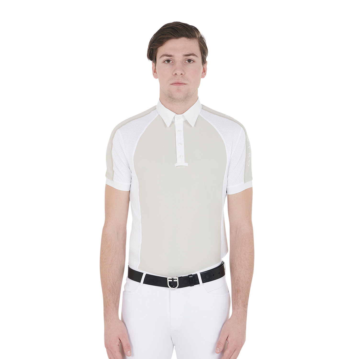Men's slim fit competition polo shirt four buttons